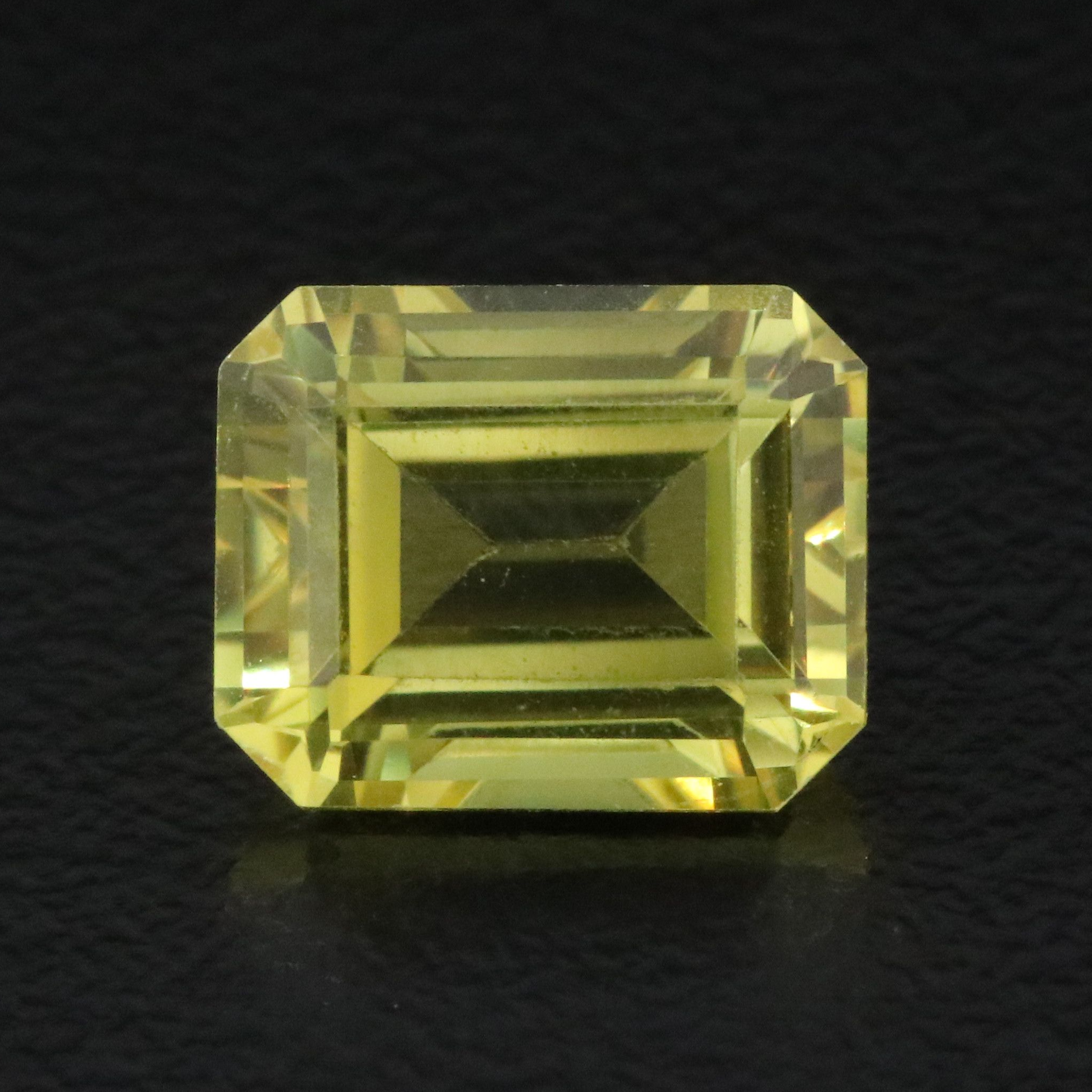 Loose 4.72 CT Lab Grown Yellow Sapphire