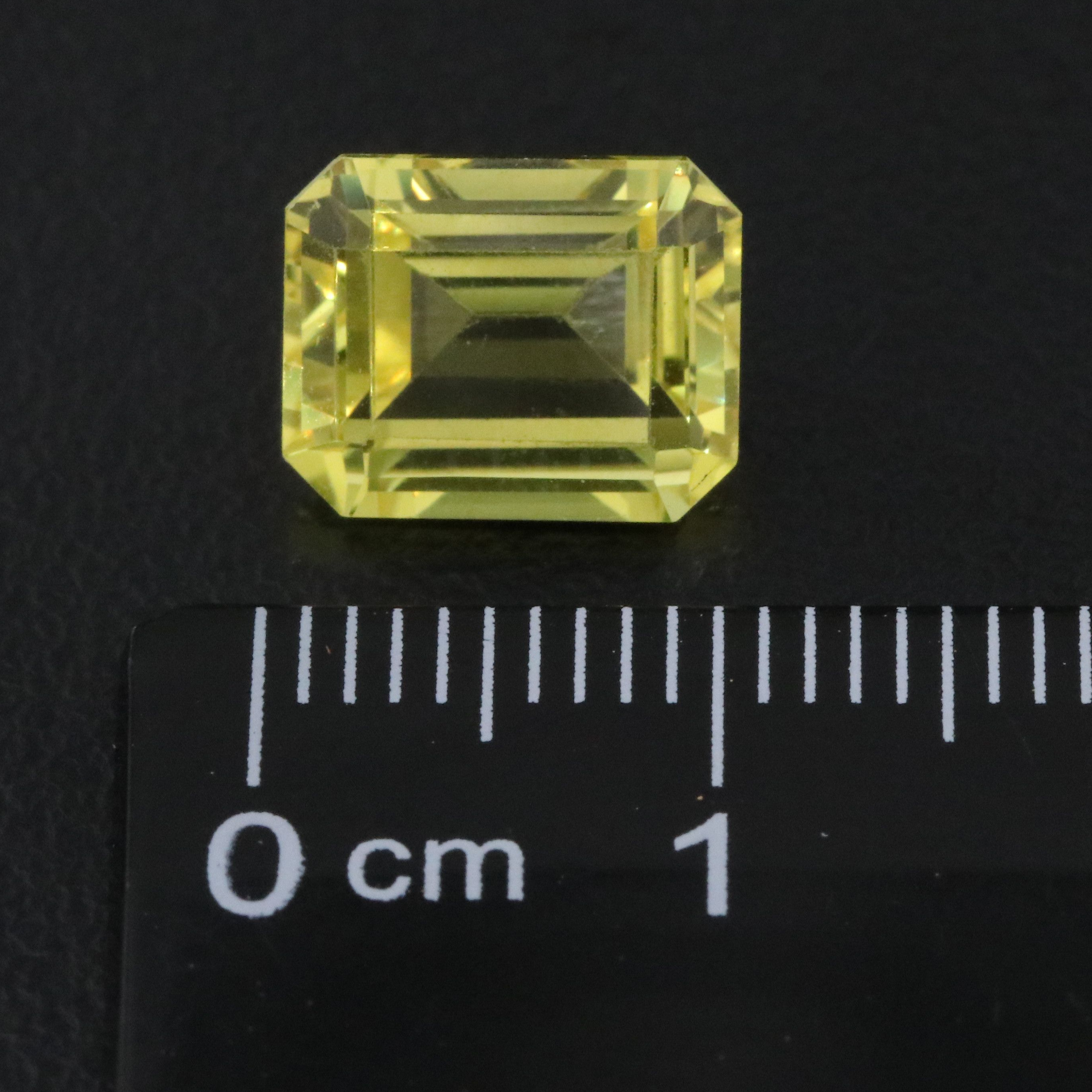 Loose 4.72 CT Lab Grown Yellow Sapphire