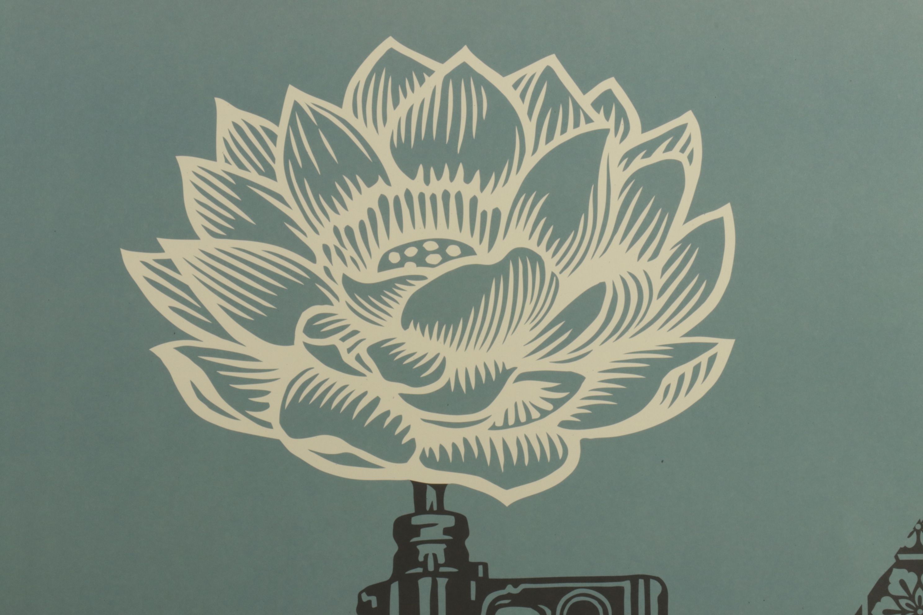 Shepard Fairey Offset Lithograph "AK-47 Lotus," 2026