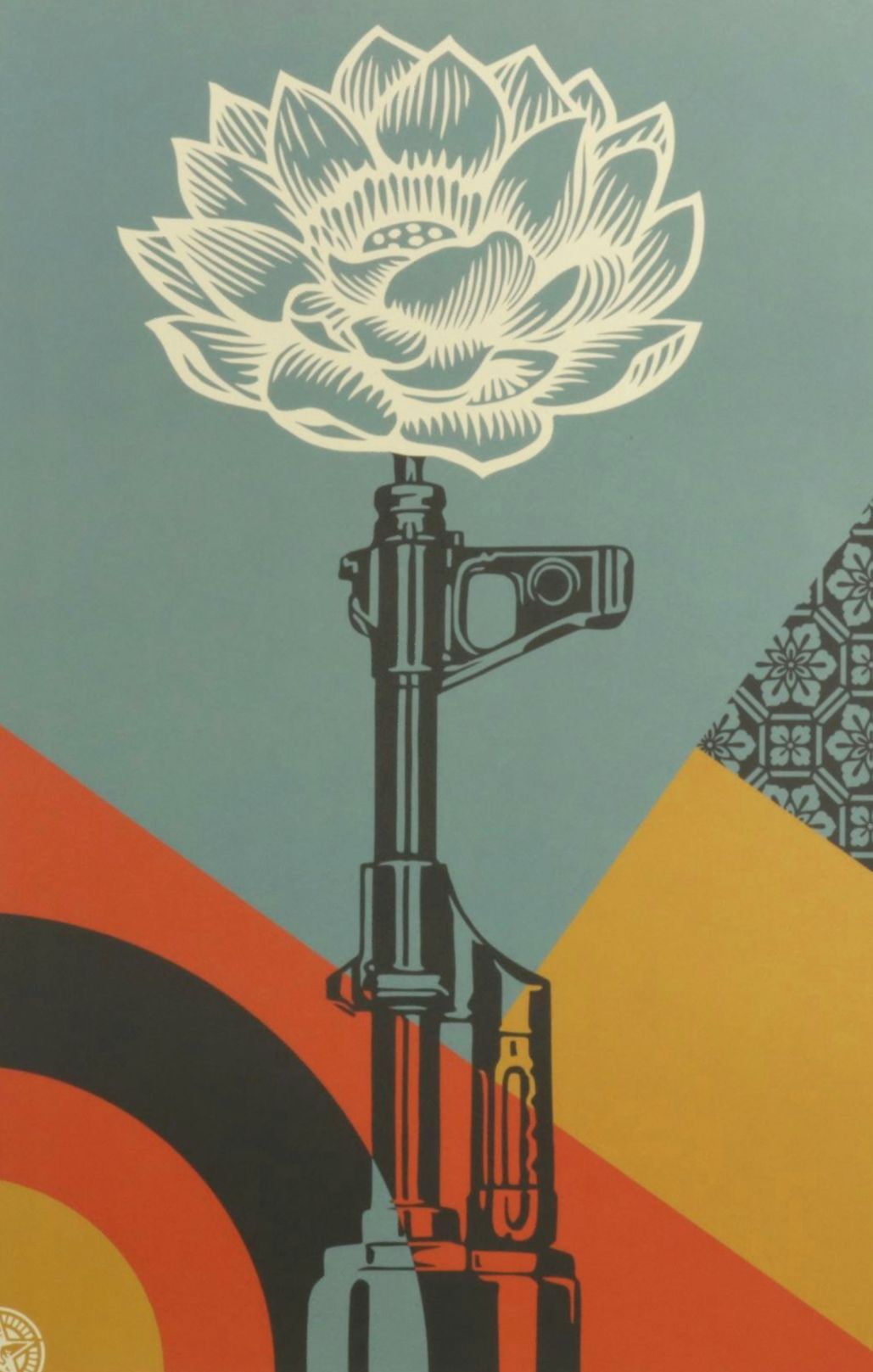 Shepard Fairey Offset Lithograph "AK-47 Lotus," 2026