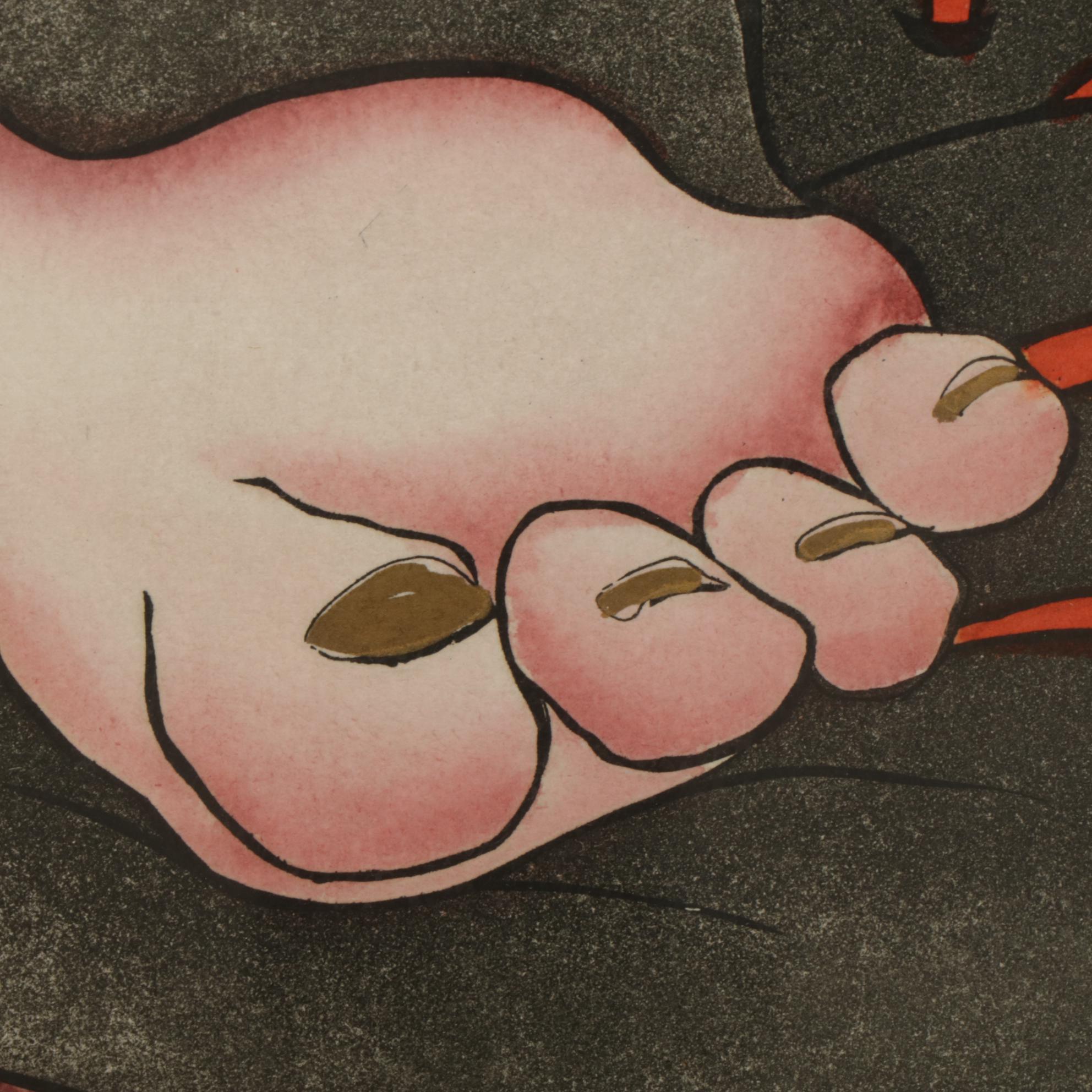 Antonio Modernist Lithograph "On the Town II," Late 20th Century