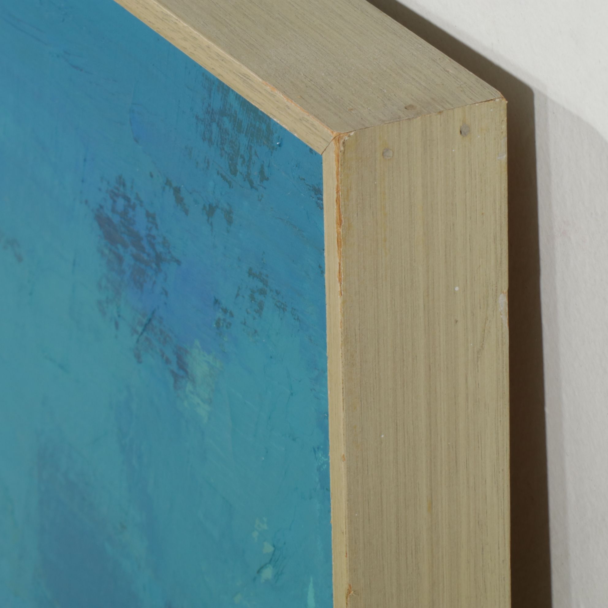 Roy Wolfe Abstract Oil Painting of Mountain Range Landscape, Late 20th Century