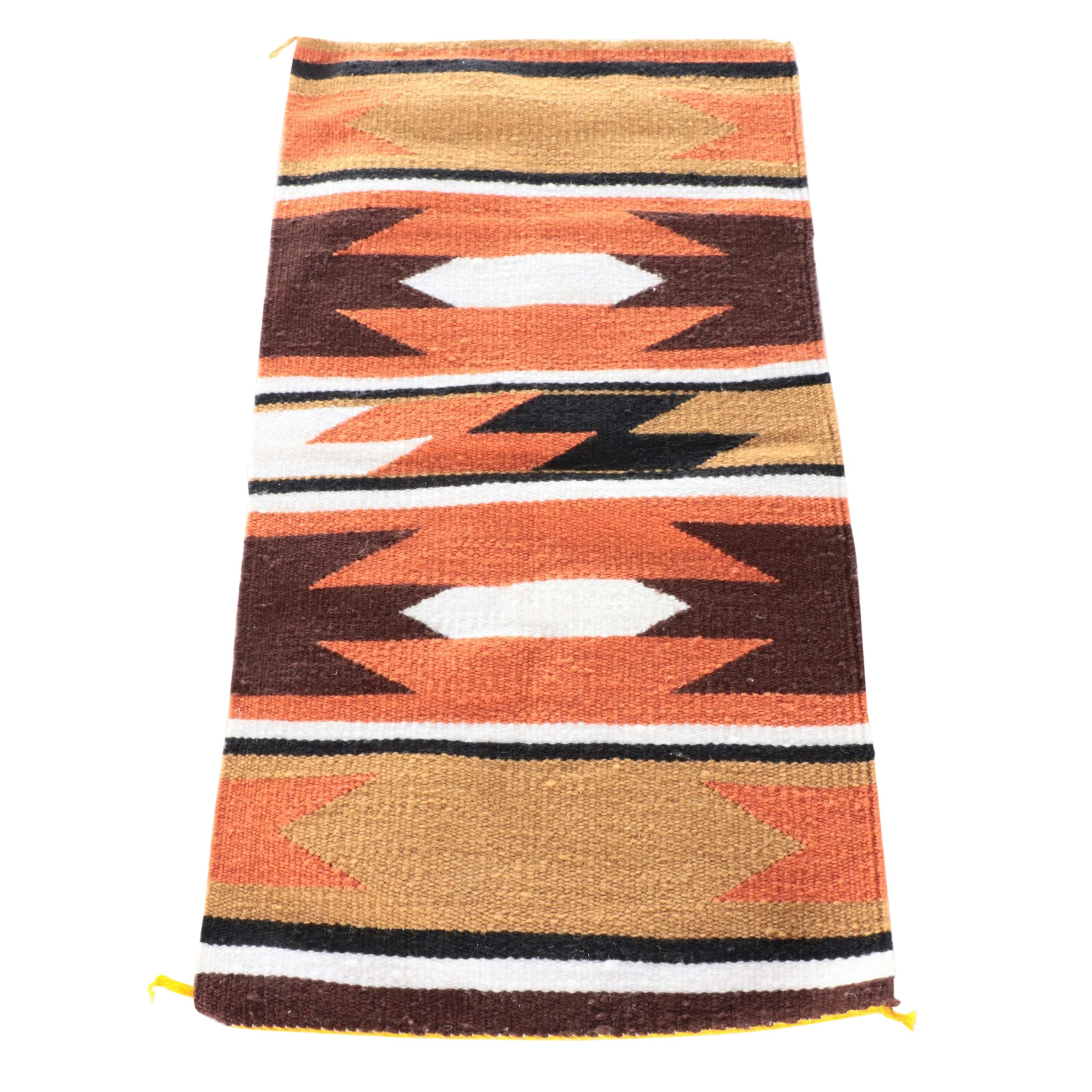 1'6 x 2'10 Handwoven Southwest Style Polychrome Accent Rug