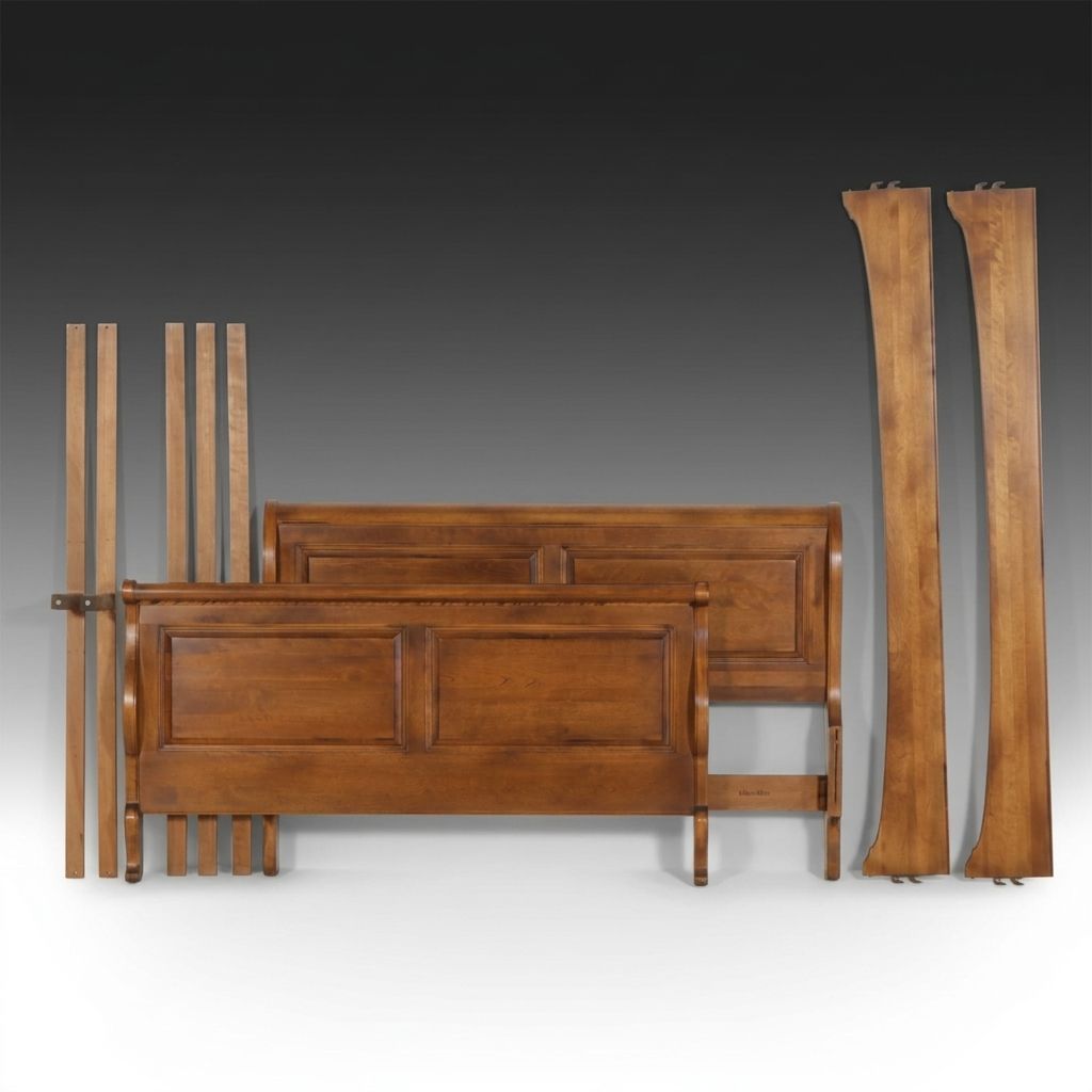 Ethan Allen Walnut Queen Size Sleight Bed Frame