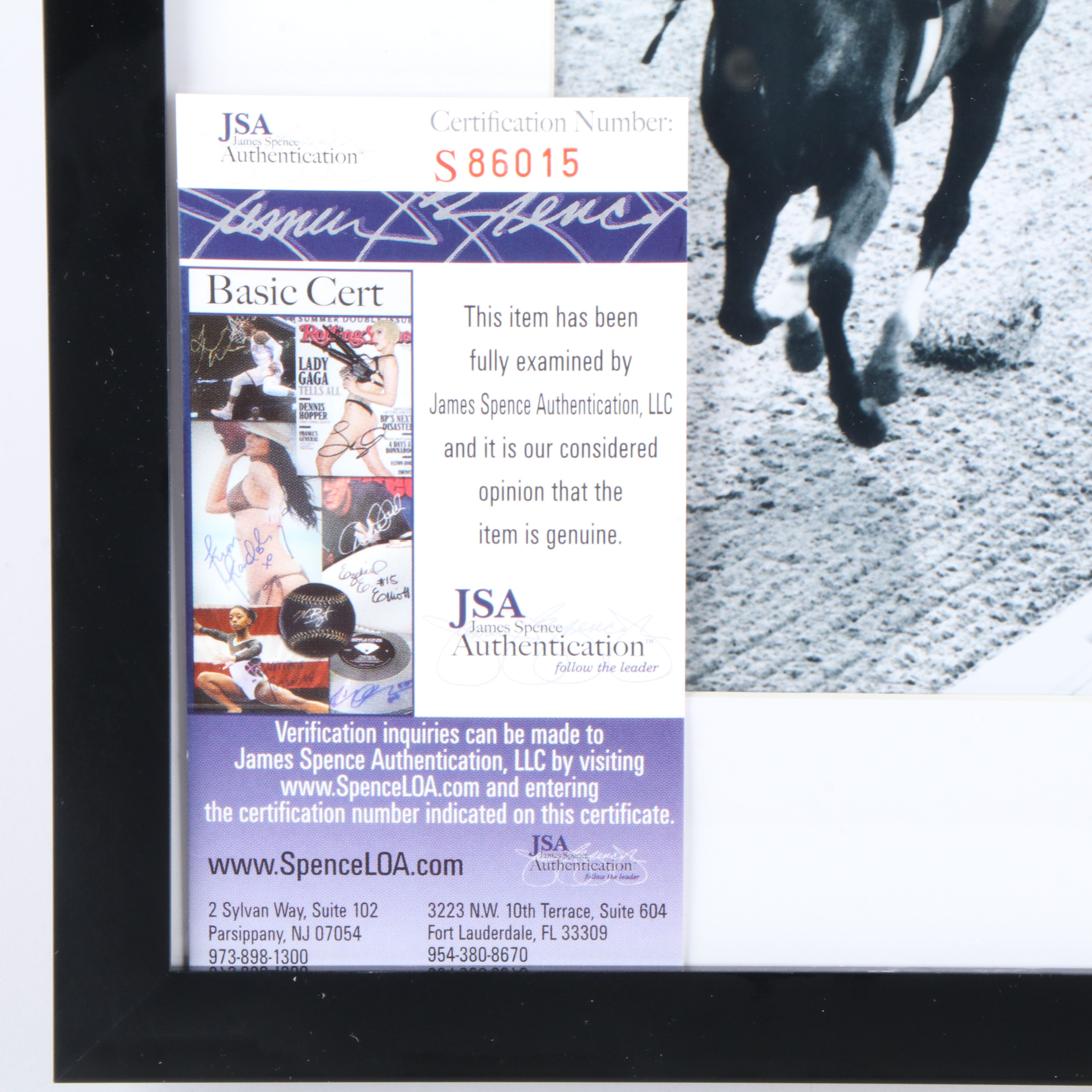 Ron Turcotte Signed Print Featuring Secretariat, JSA