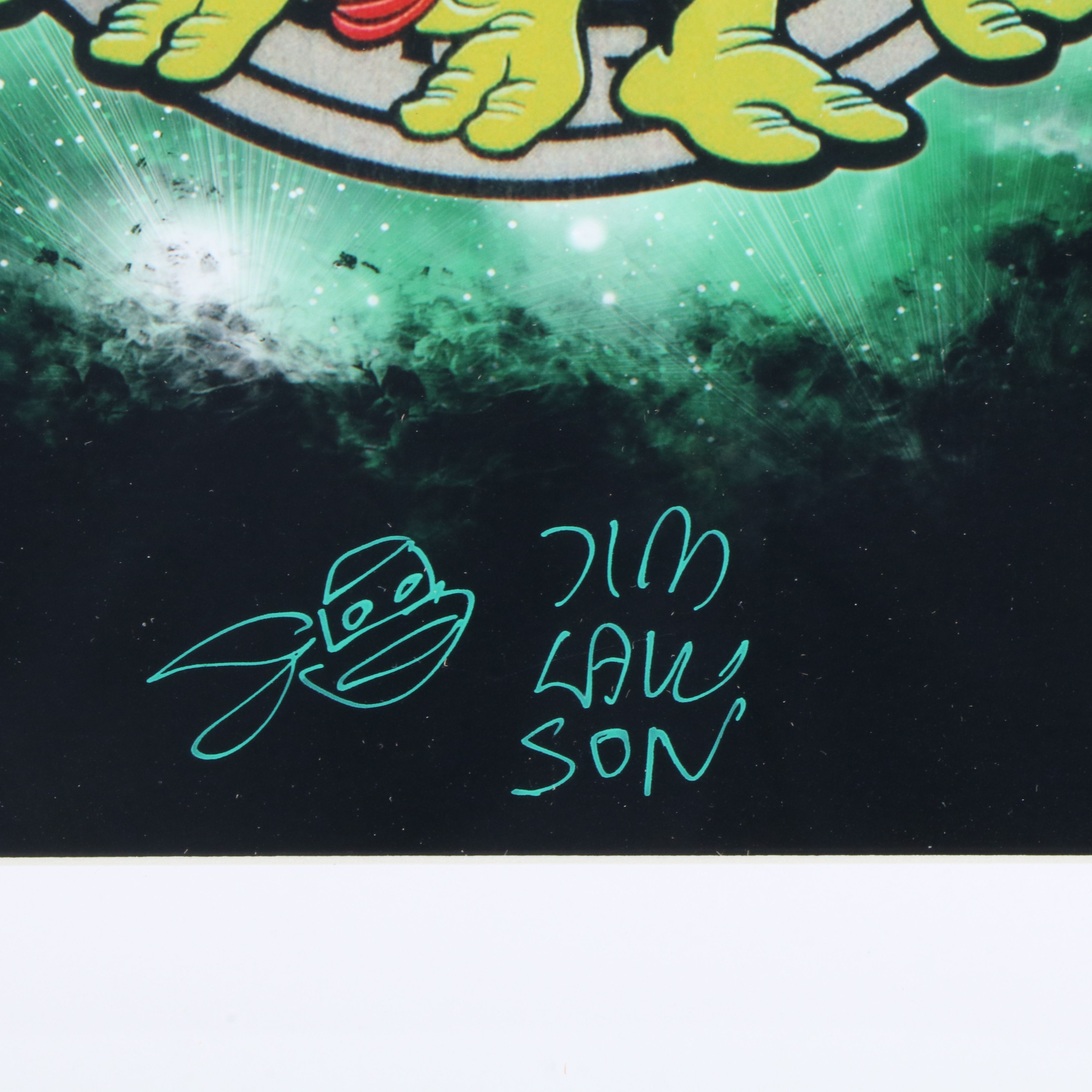 Jim Lawson Signed “Teenage Mutant Ninja Turtles” Print in Matted Frame, Beckett