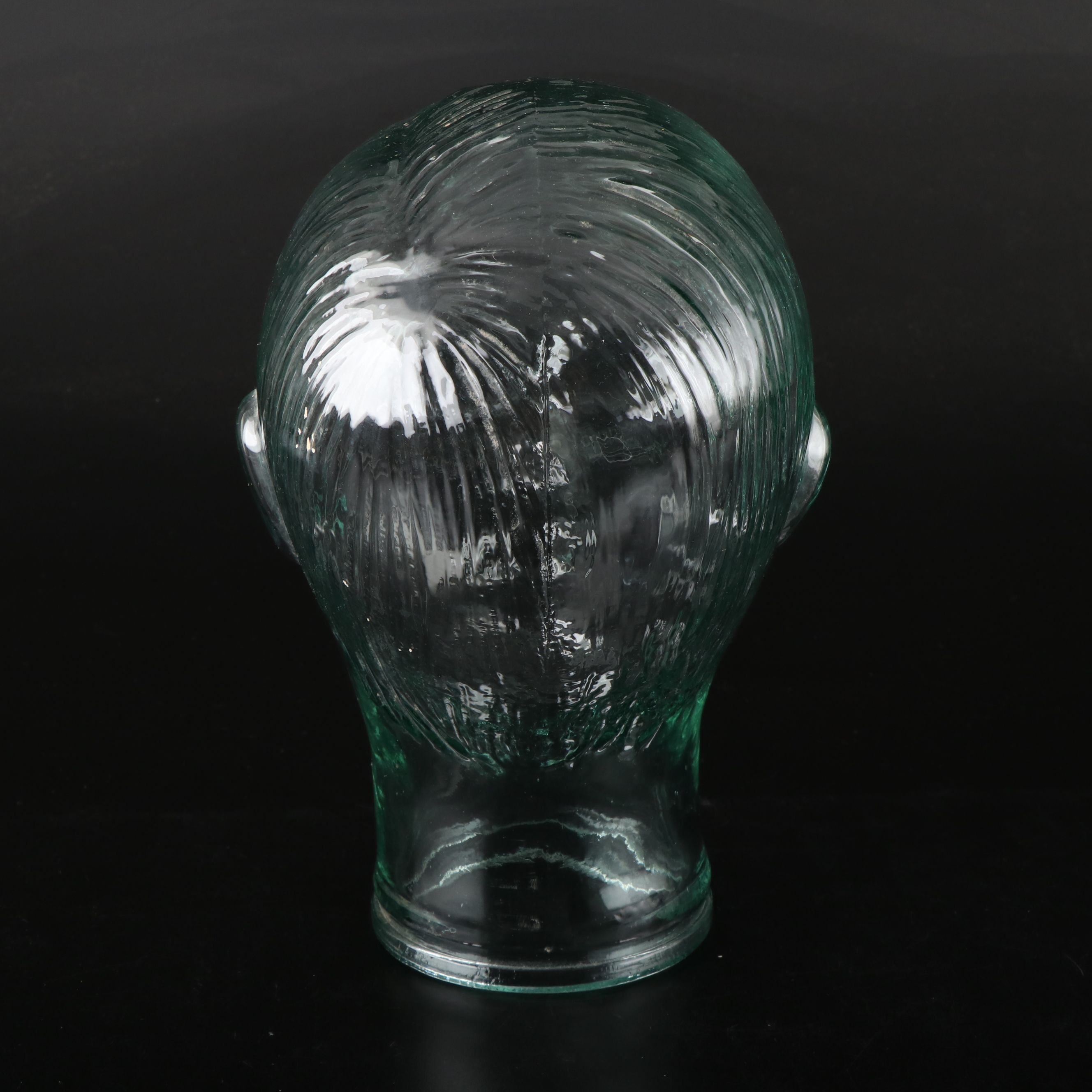 Postmodern Clear Glass Mannequin Head