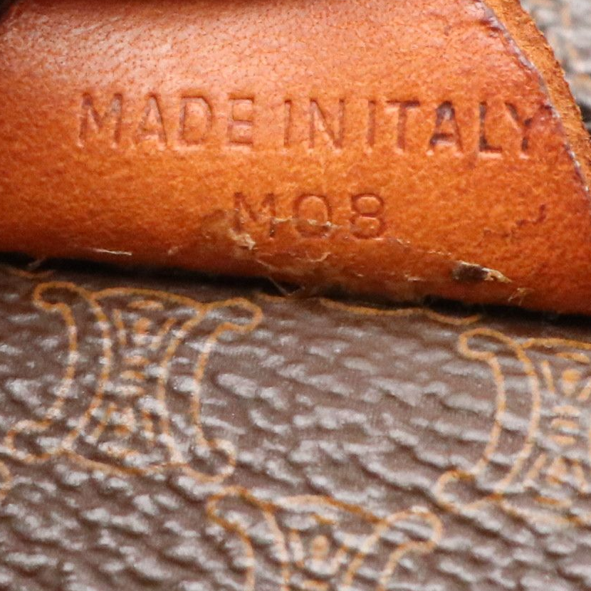 Celine Large Tote Bag in Dark Brown Macadam Canvas and Leather