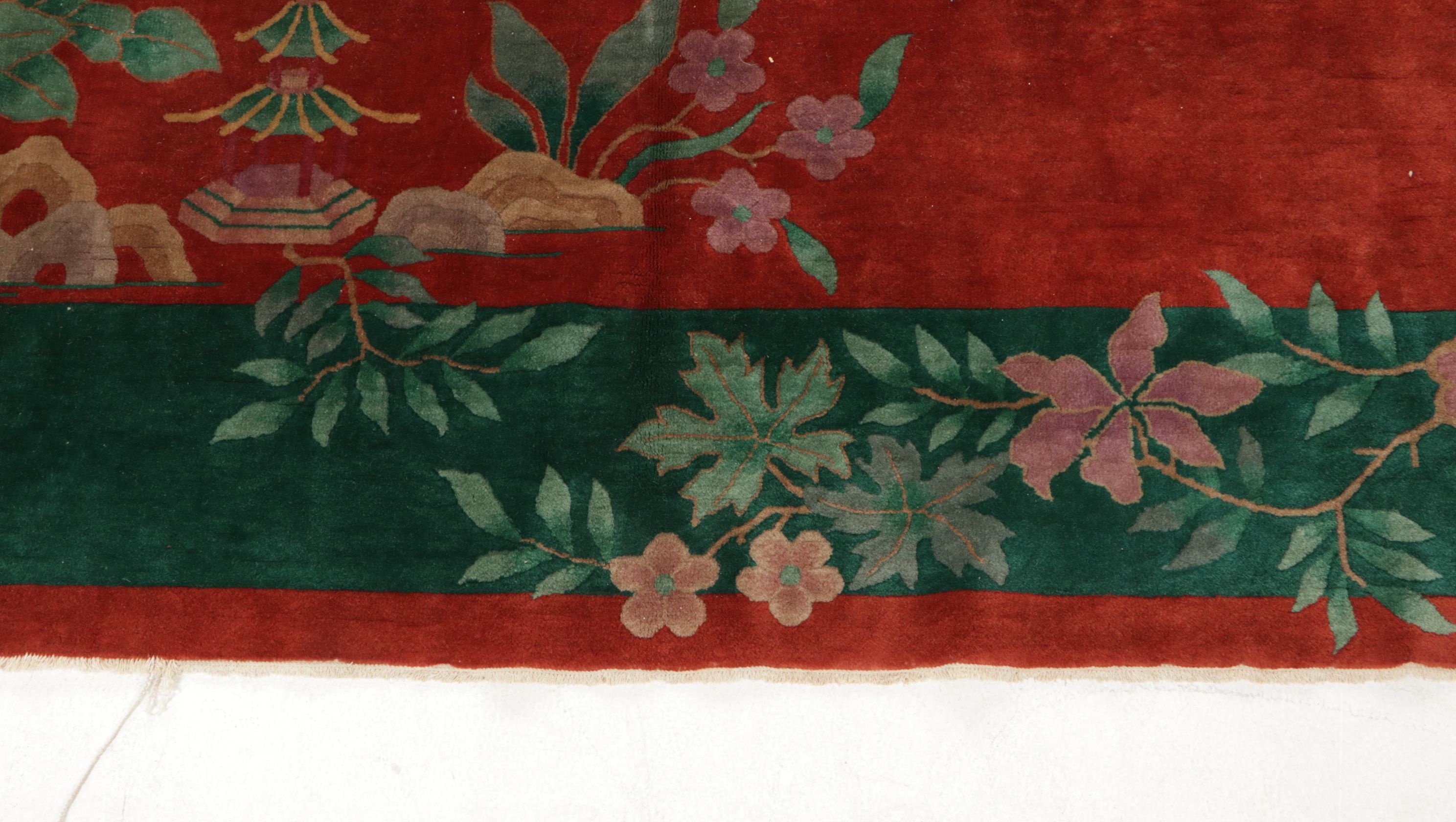 8'8 x 11'5 Hand-Knotted Chinese Nichols Art Deco Style Area Rug