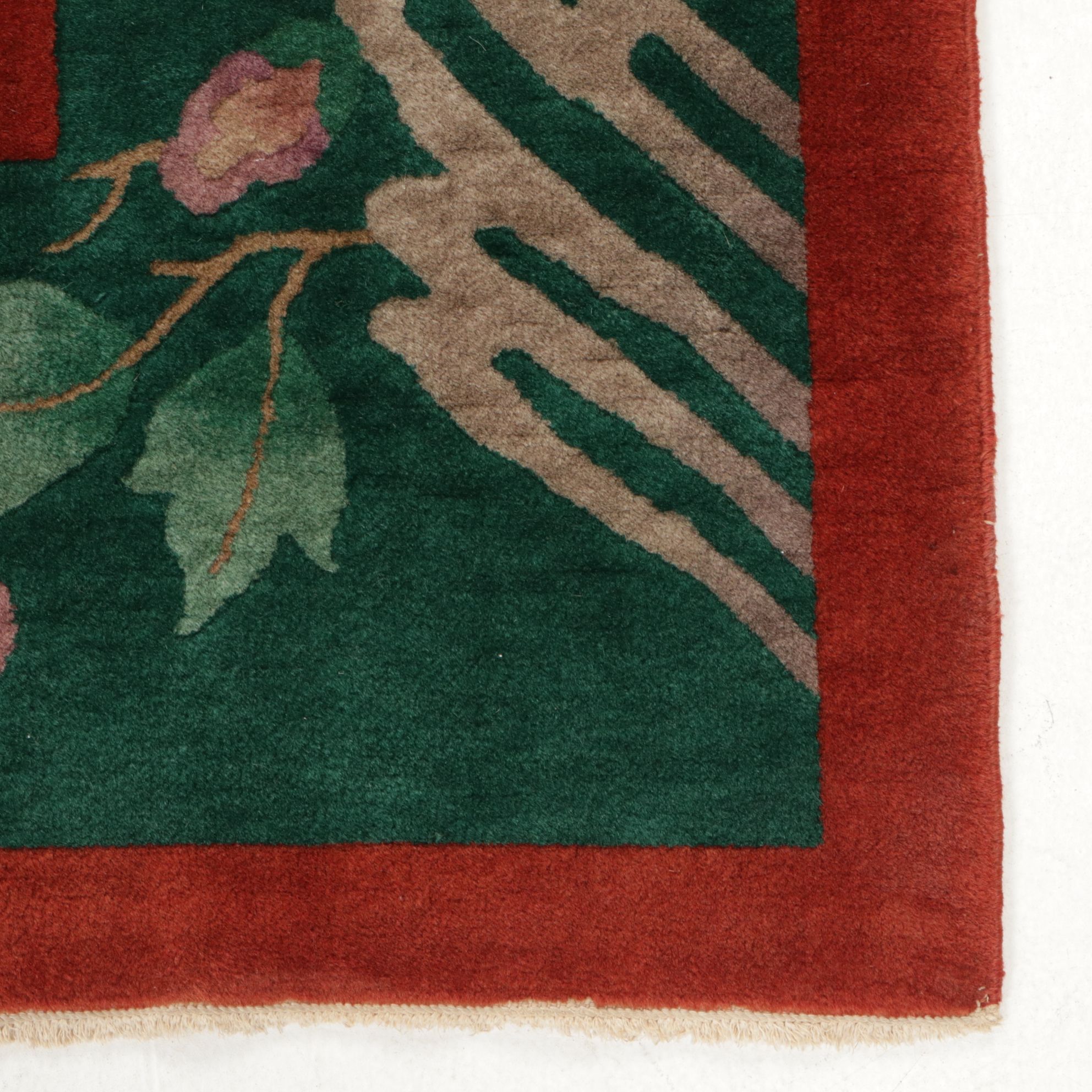 8'8 x 11'5 Hand-Knotted Chinese Nichols Art Deco Style Area Rug