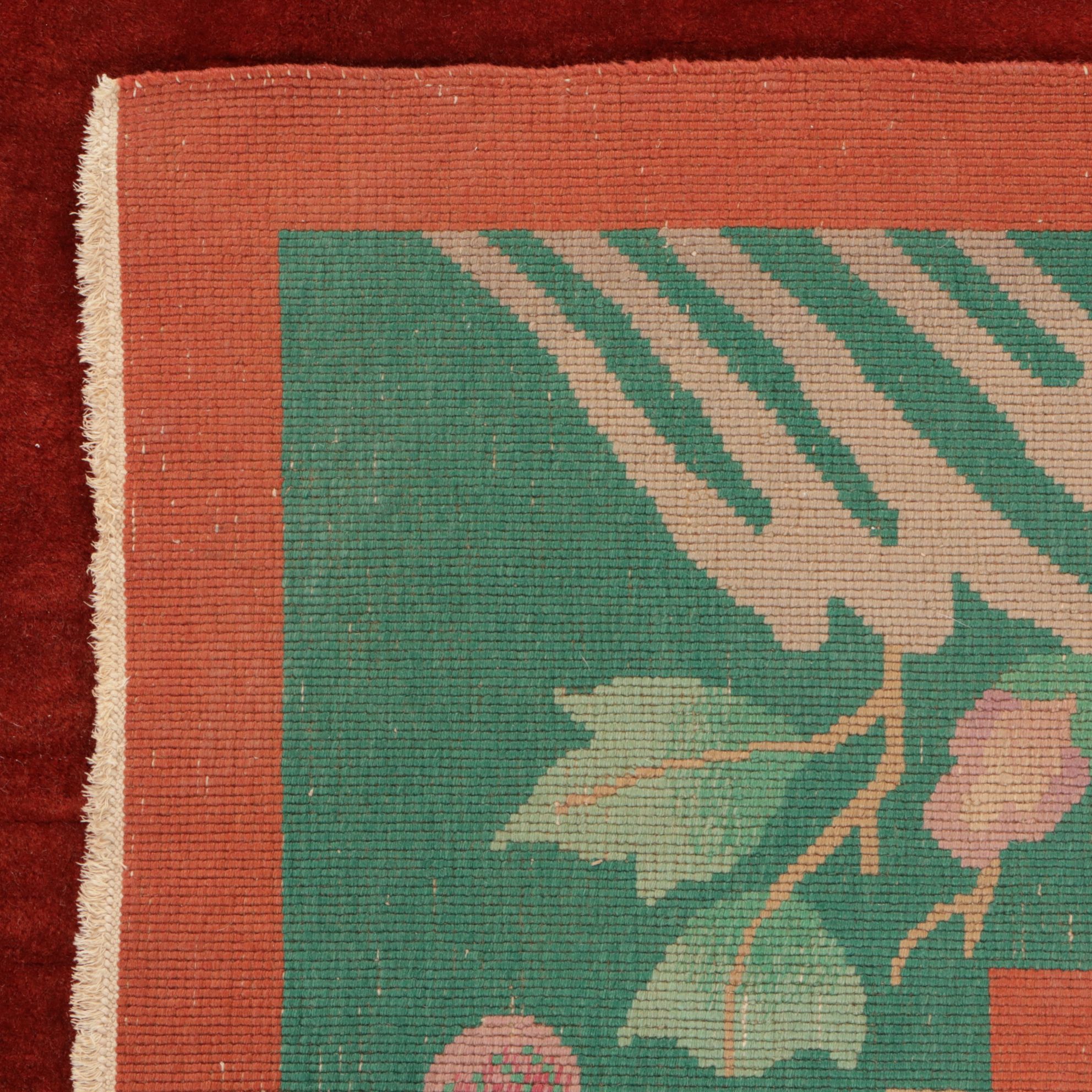 8'8 x 11'5 Hand-Knotted Chinese Nichols Art Deco Style Area Rug