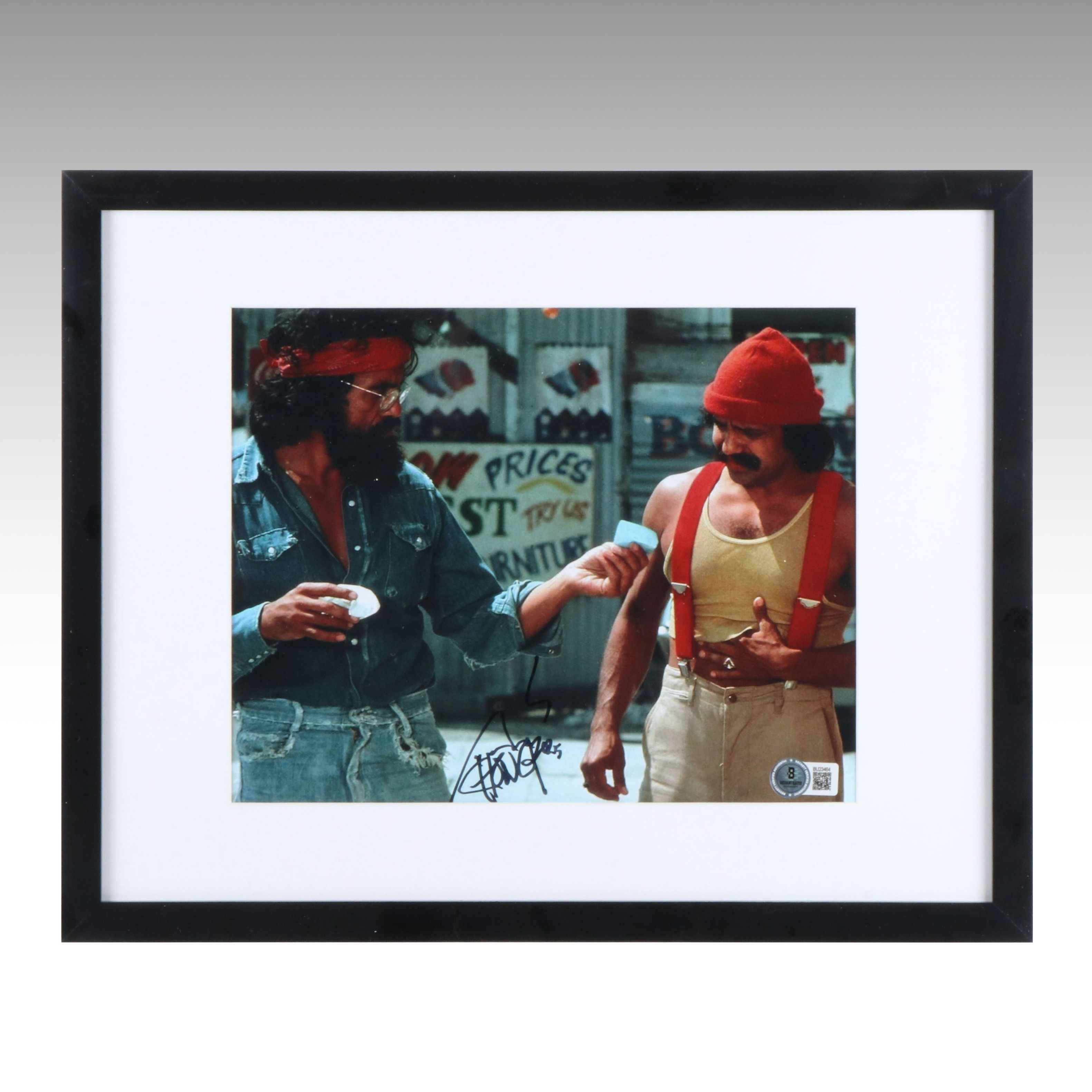 Tommy Chong Signed “Cheech and Chong” Print in Matted Frame, Beckett