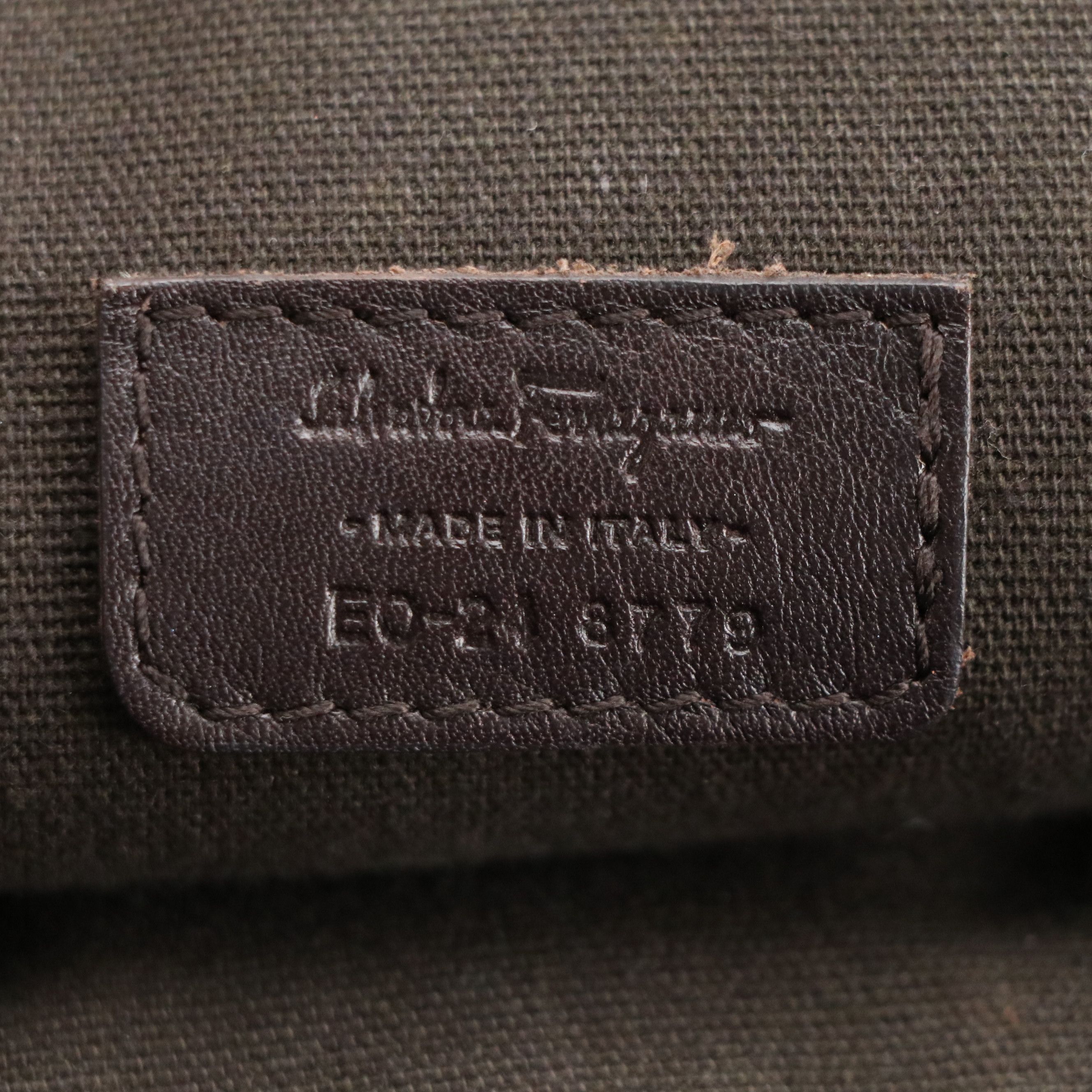 Salvatore Ferragamo Flap Messenger Bag in Gancini Pattern Embossed Leather