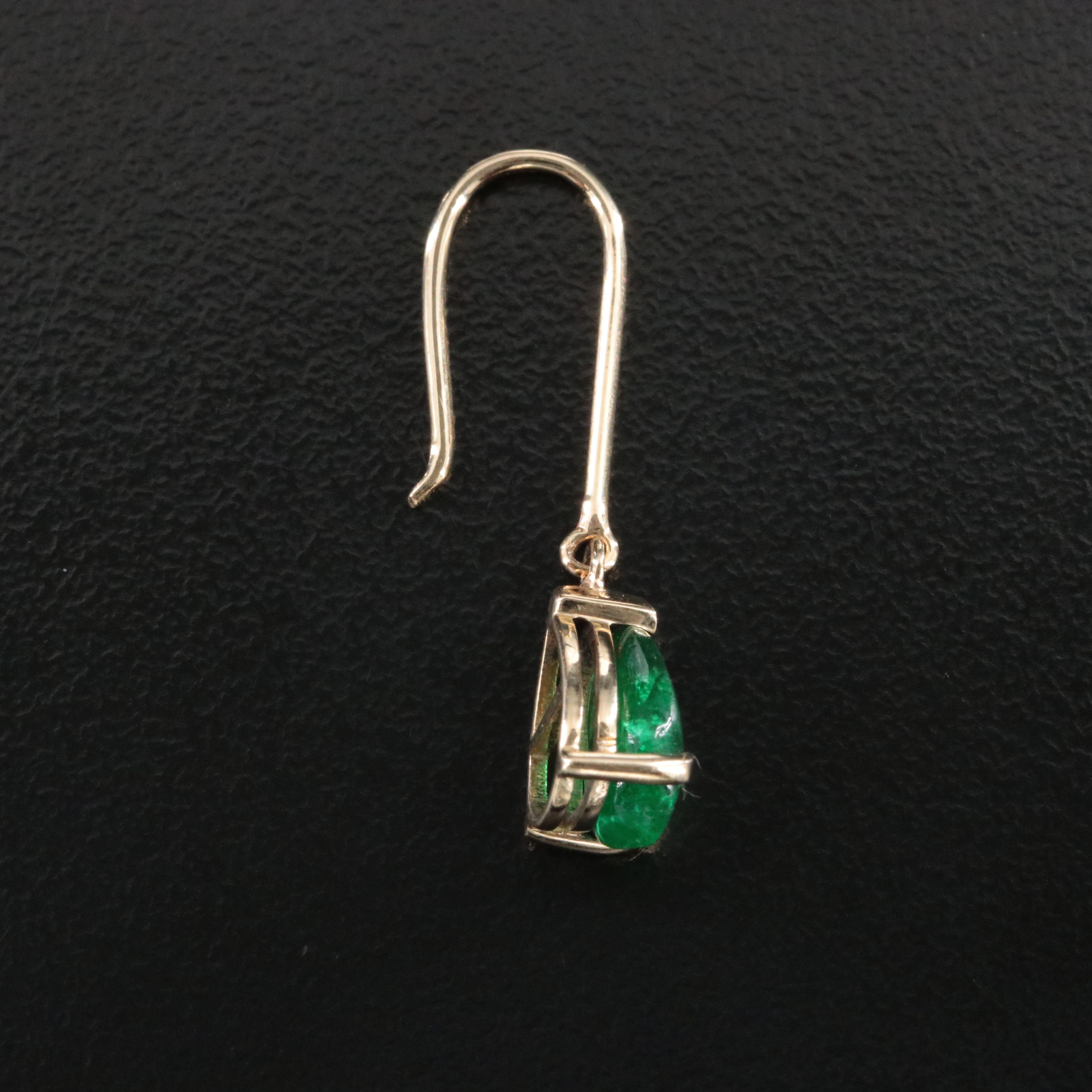 14K 2.08 CTW Emerald Earrings