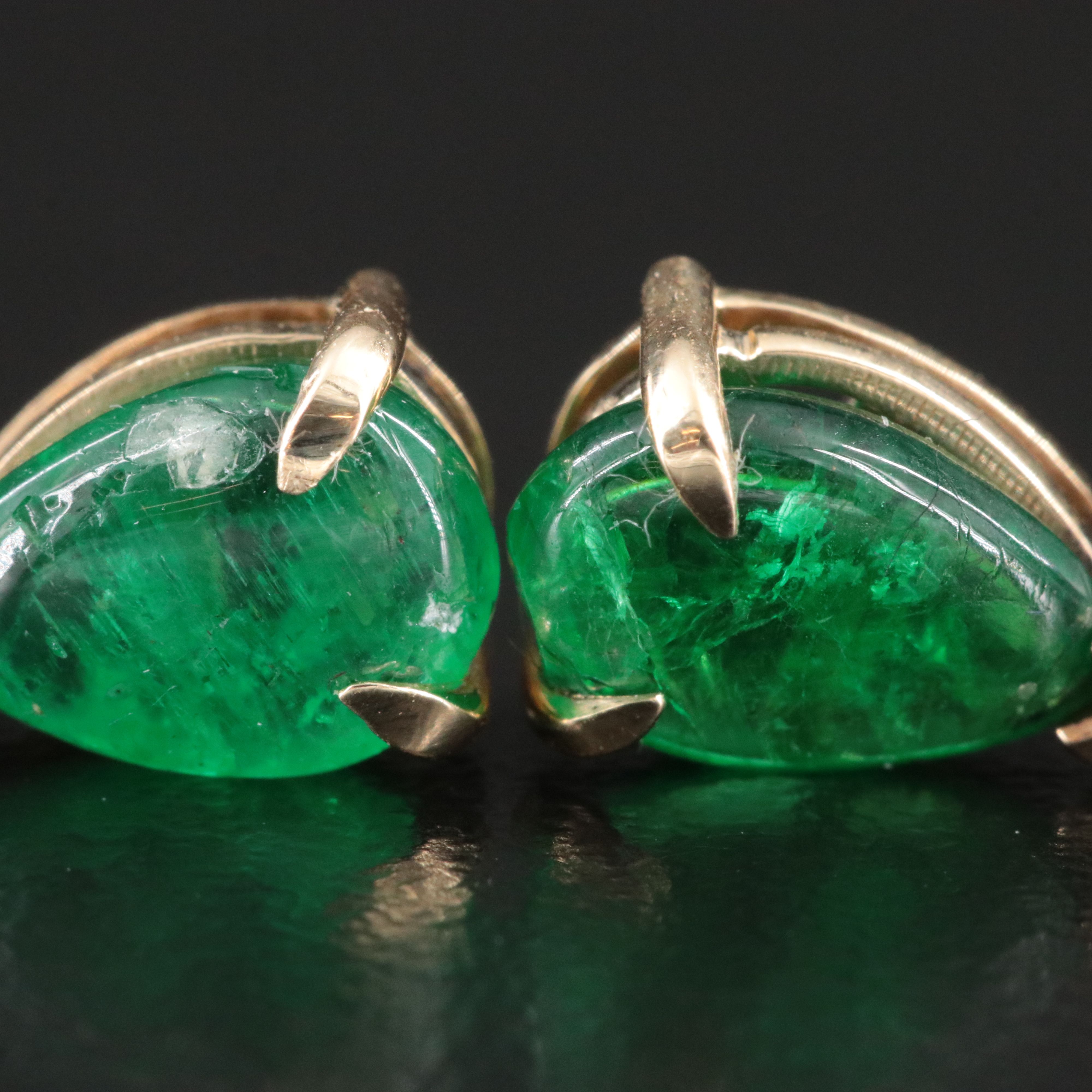 14K 2.08 CTW Emerald Earrings