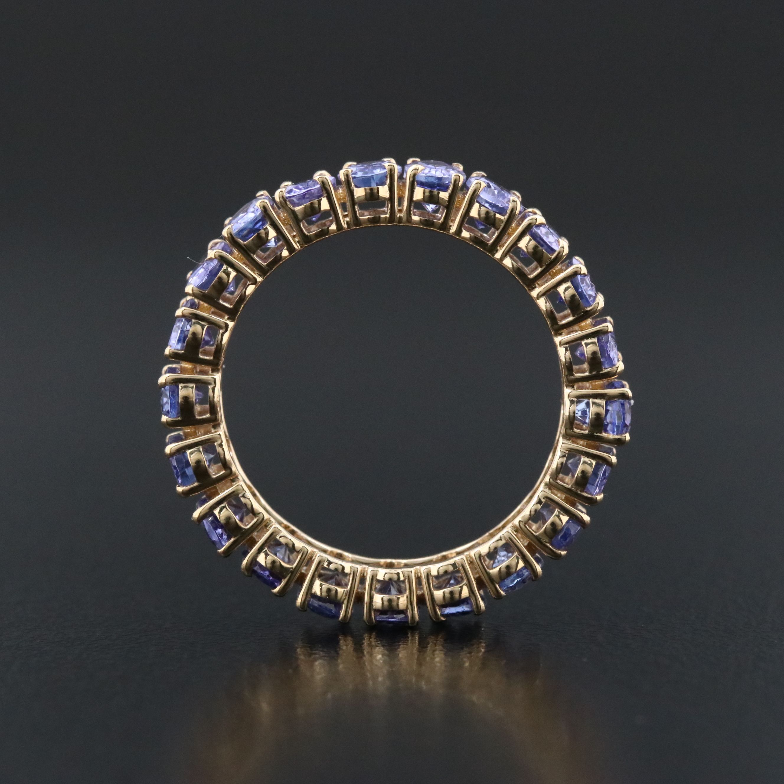 14K 4.63 CTW Tanzanite Eternity Band