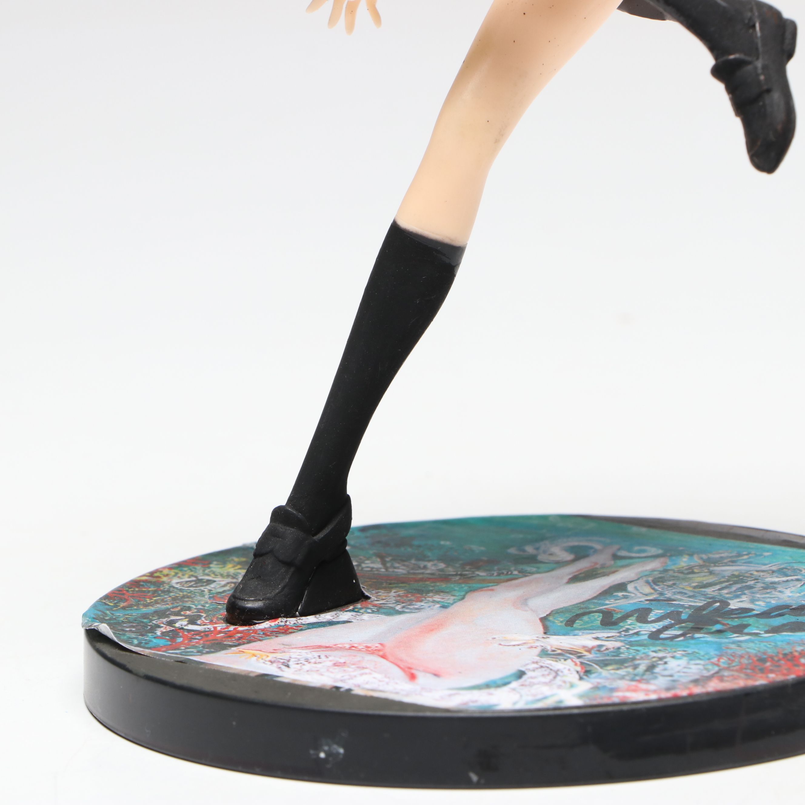 Hand-Painted Anime Figure on Custom Base, 21st Century
