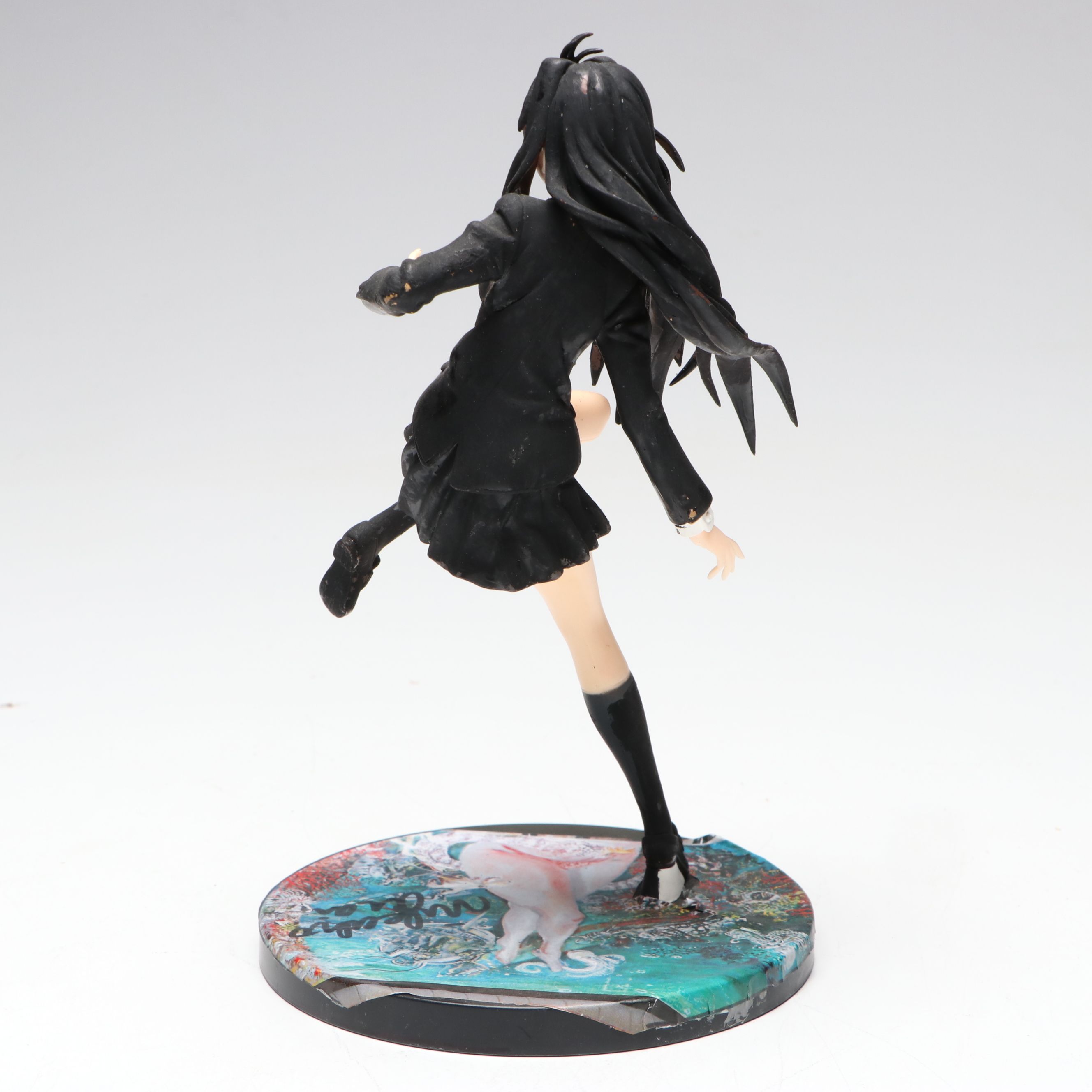 Hand-Painted Anime Figure on Custom Base, 21st Century