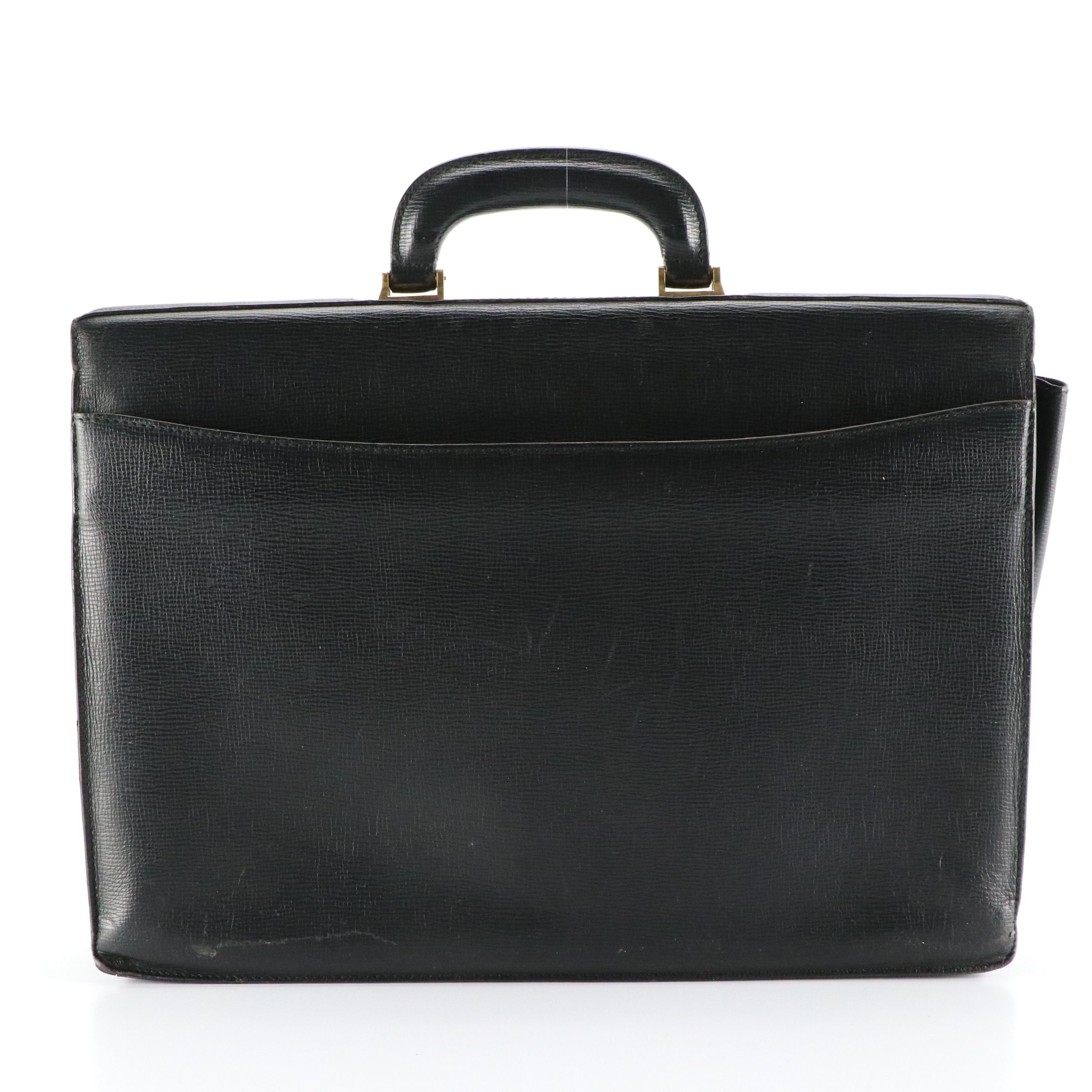 Loewe Briefcase in Black Textured Leather