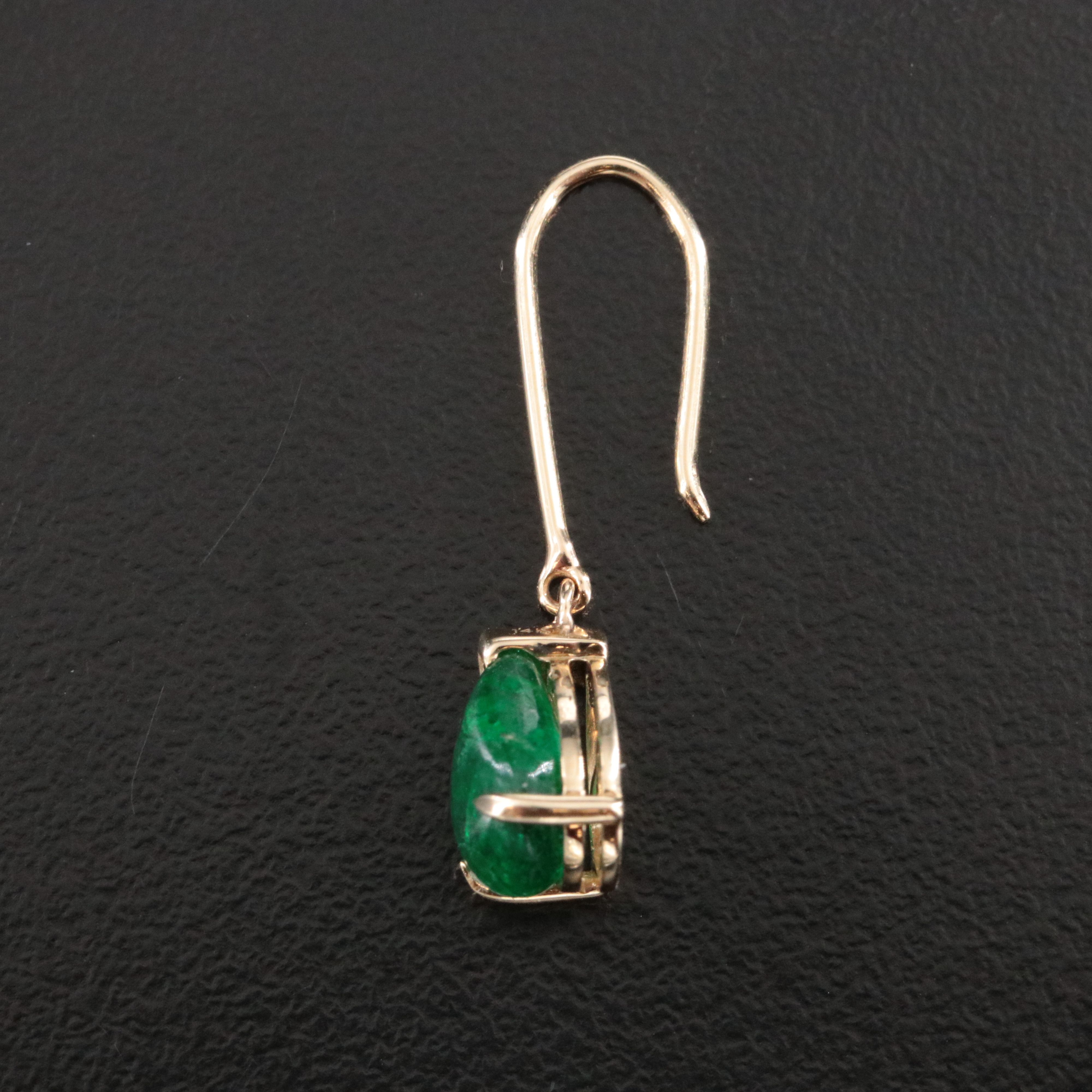 14K 3.08 CTW Emerald Earrings