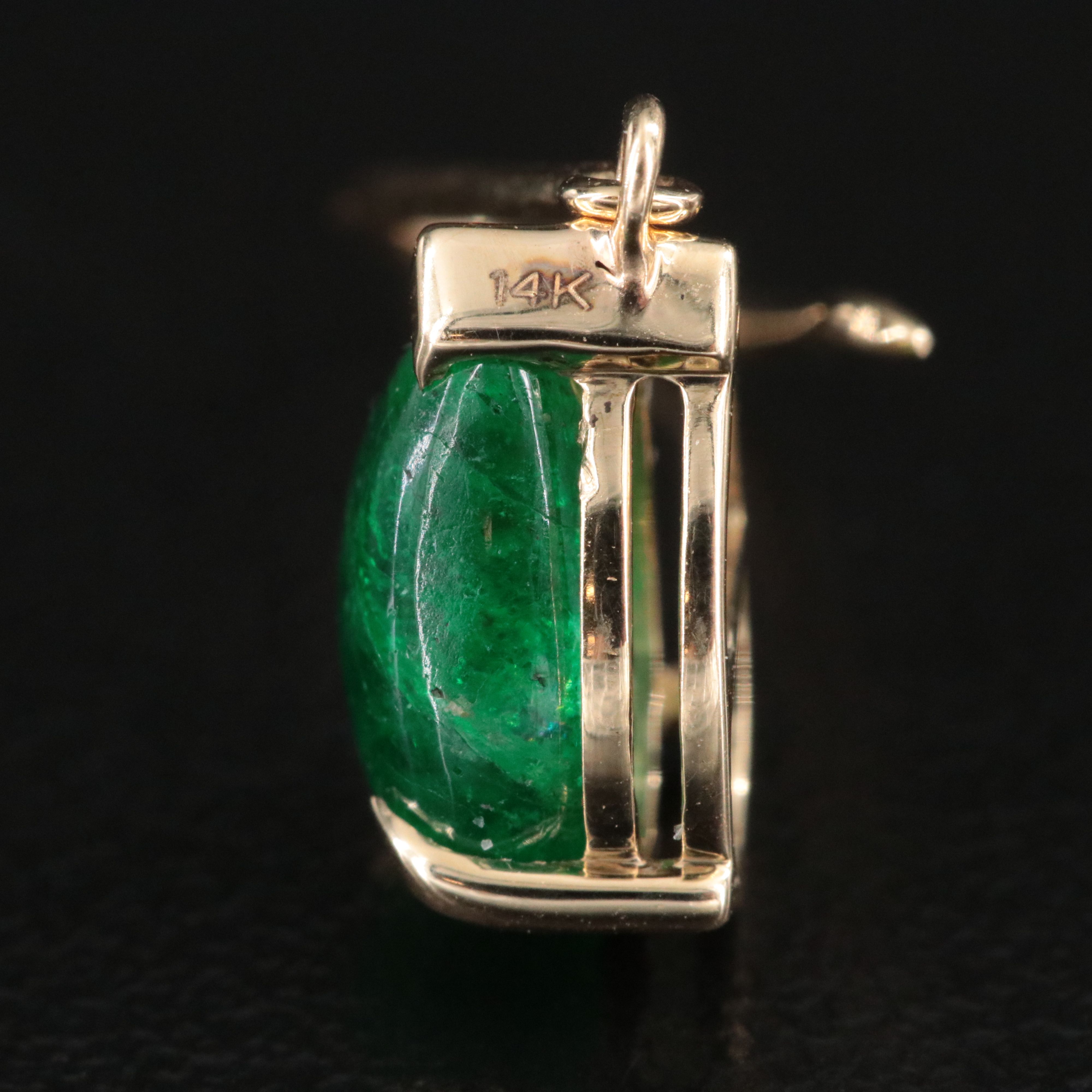 14K 3.08 CTW Emerald Earrings