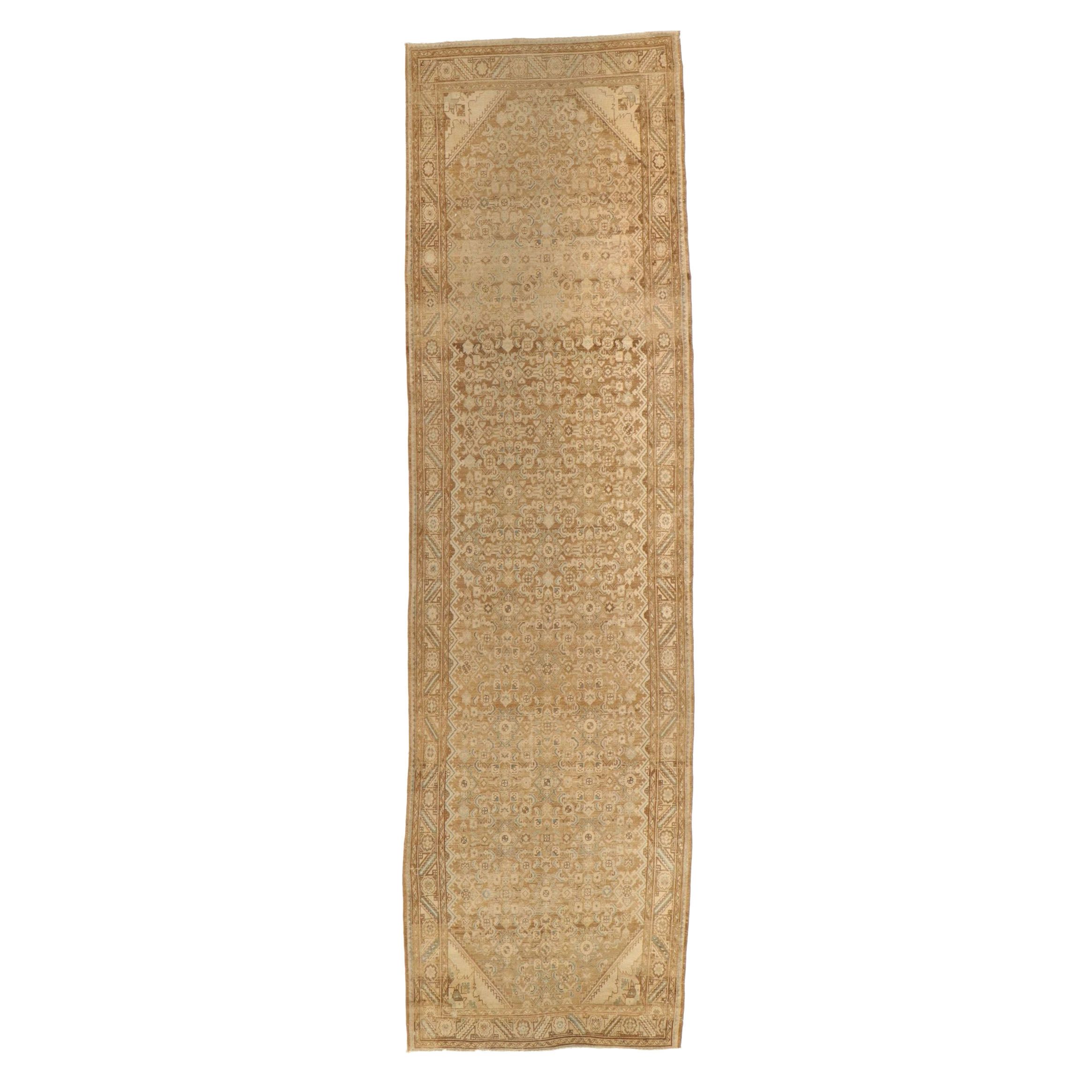 3'8 x 13'4 Hand-Knotted Persian Veramin Long Rug