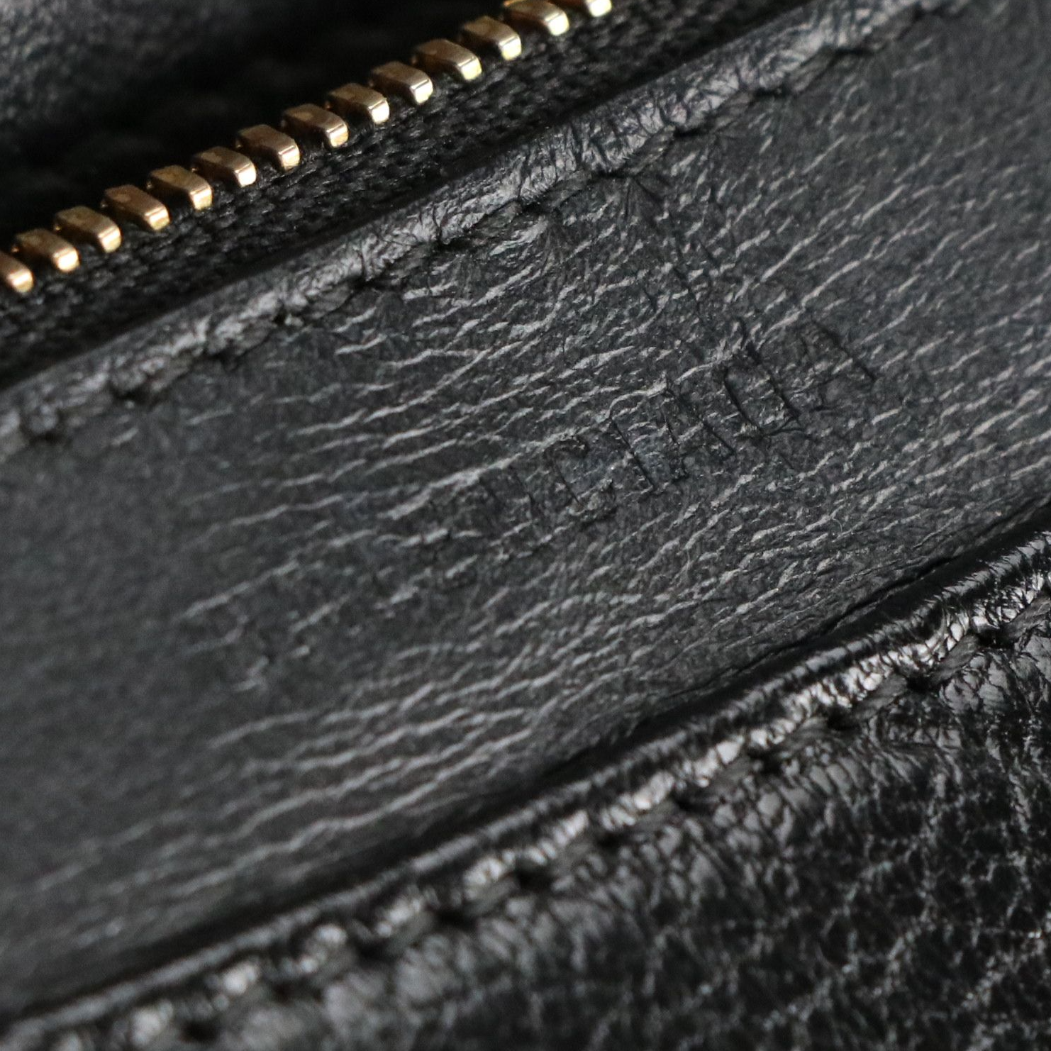 Balenciaga BB Logo Chain Flap Wallet in Black Leather