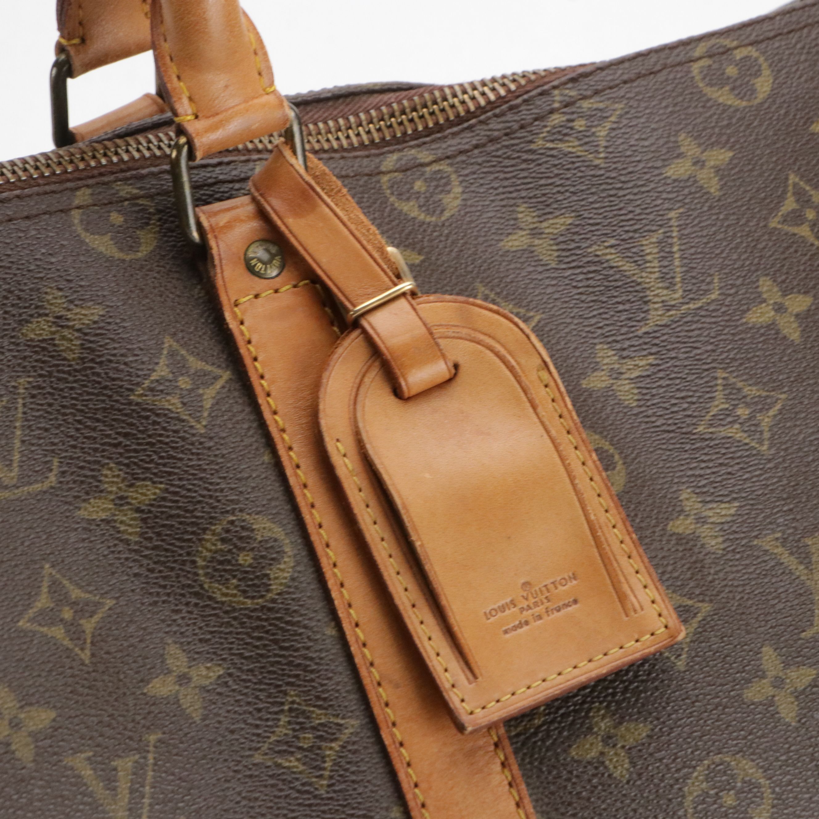 Louis Vuitton Keepall 55 Duffle Bag in Monogram Canvas and Leather