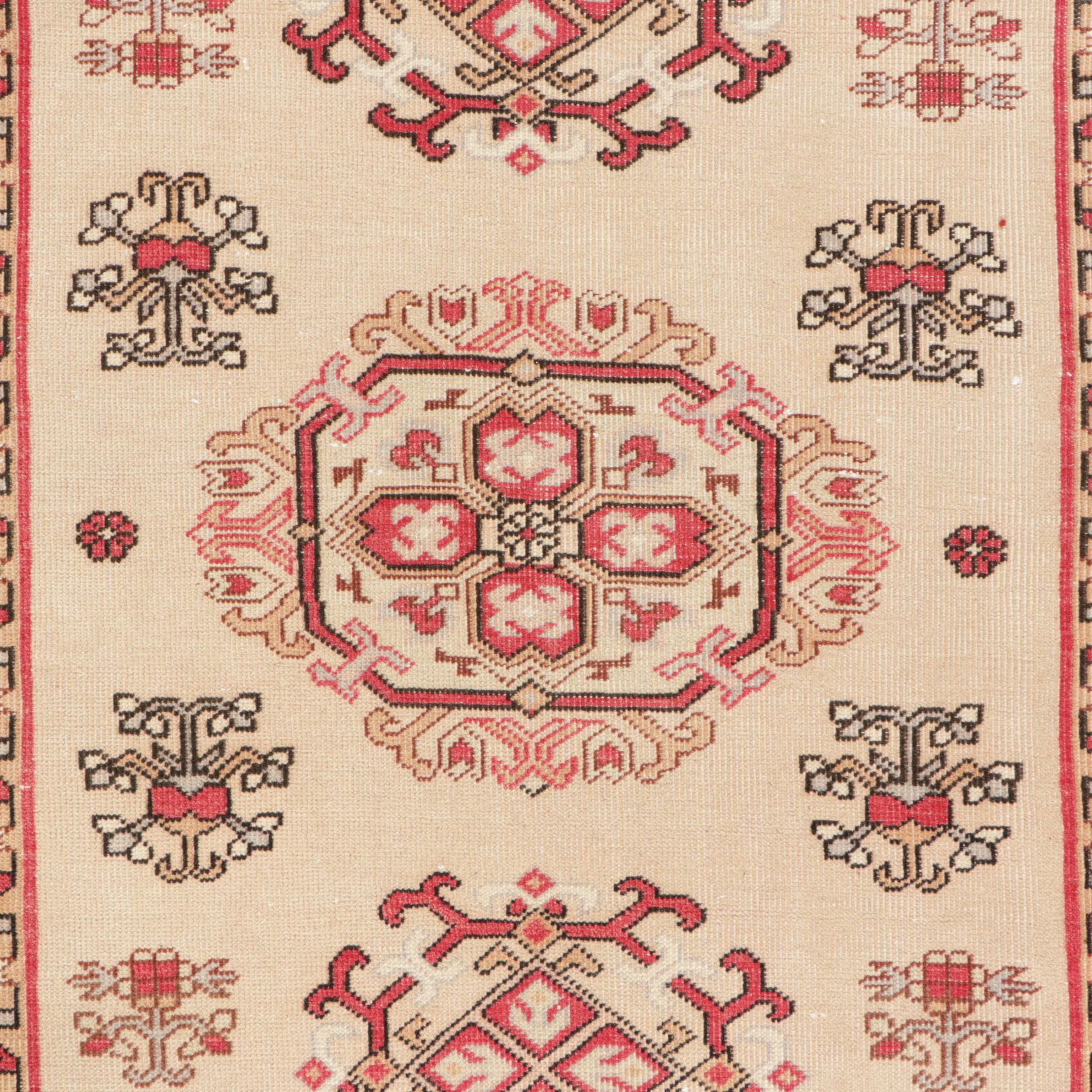 2'9 x 10'11 Hand-Knotted Afghan Turkmen Carpet Runner