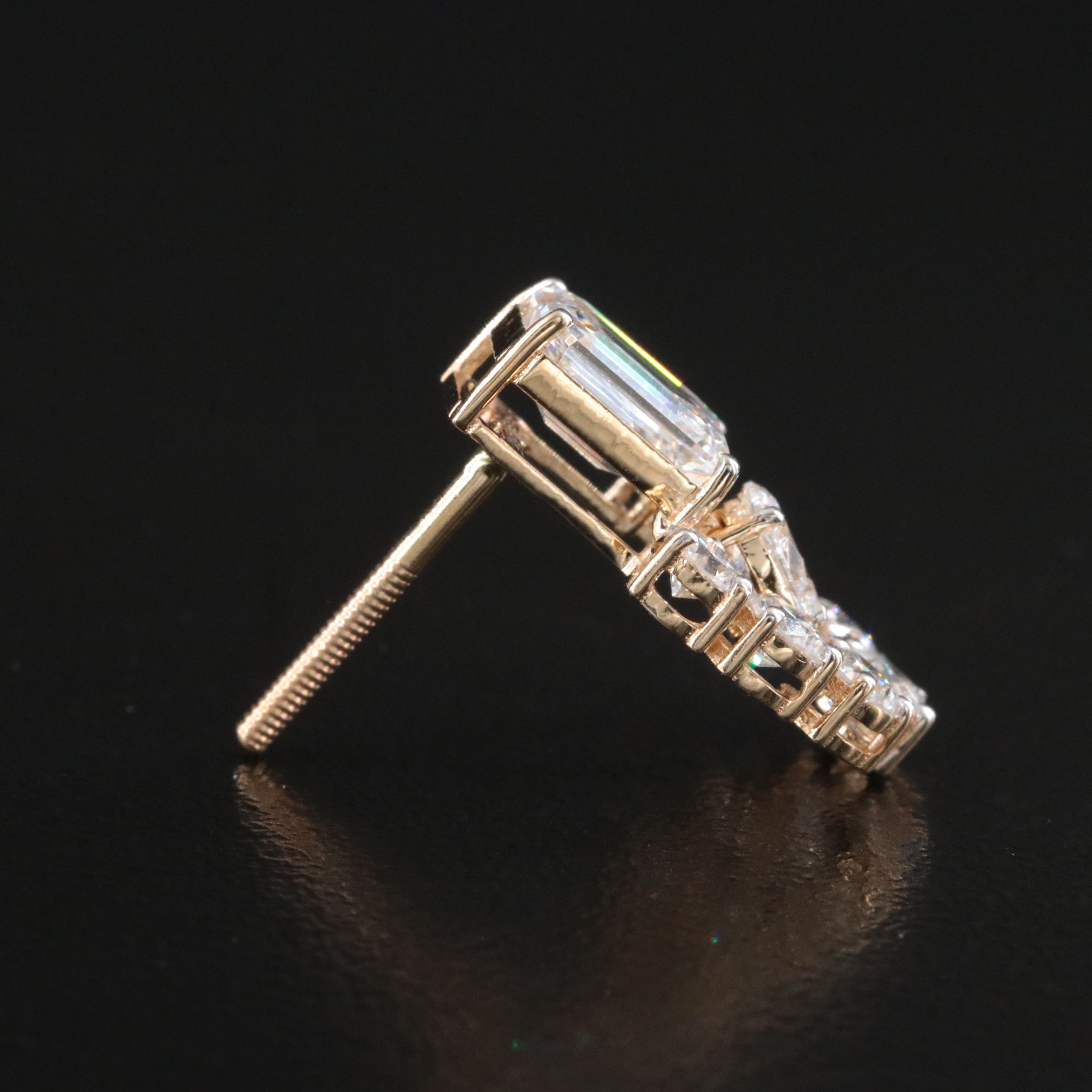 14K 3.86 CTW Lab Grown Diamond Earrings with IGI Reports