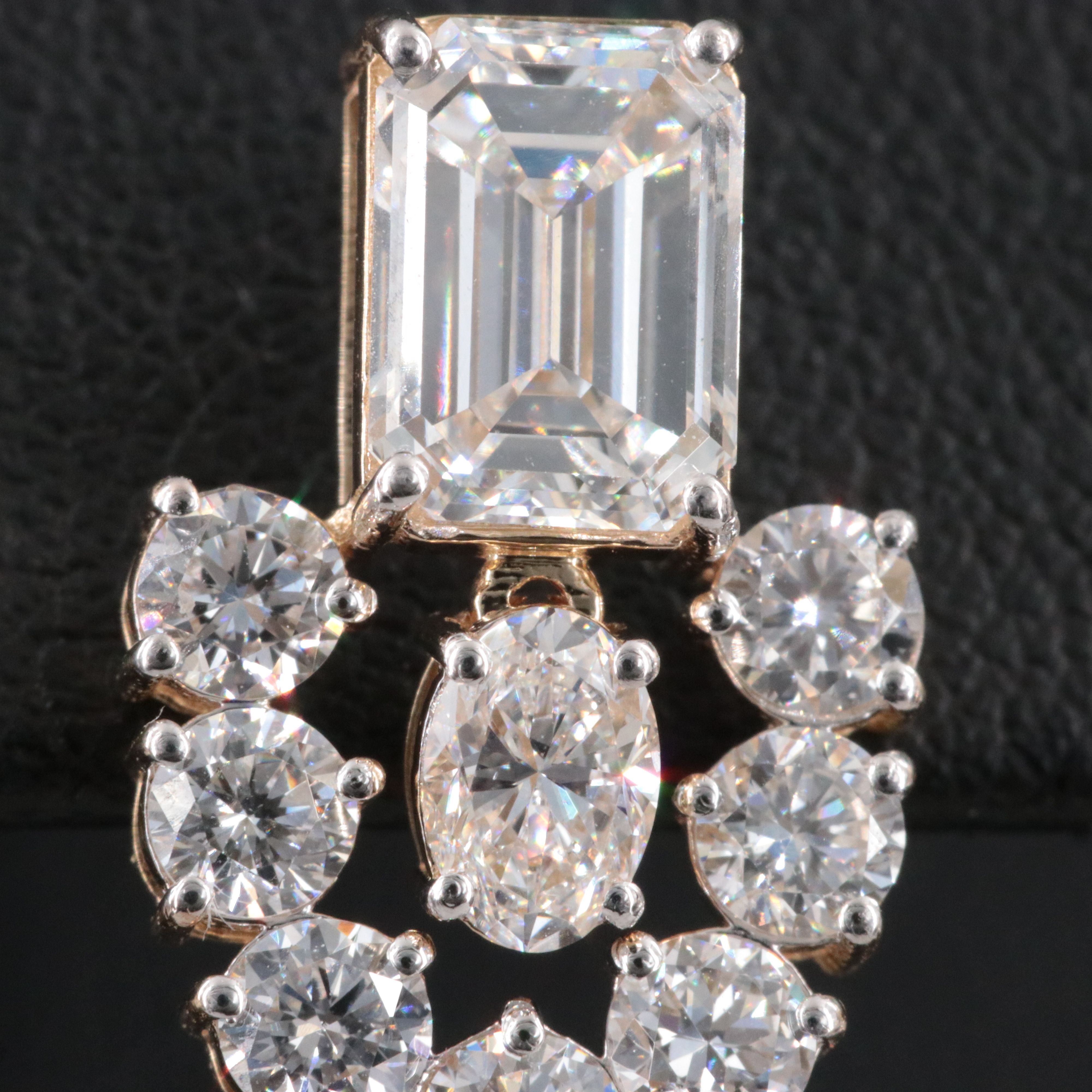 14K 3.86 CTW Lab Grown Diamond Earrings with IGI Reports