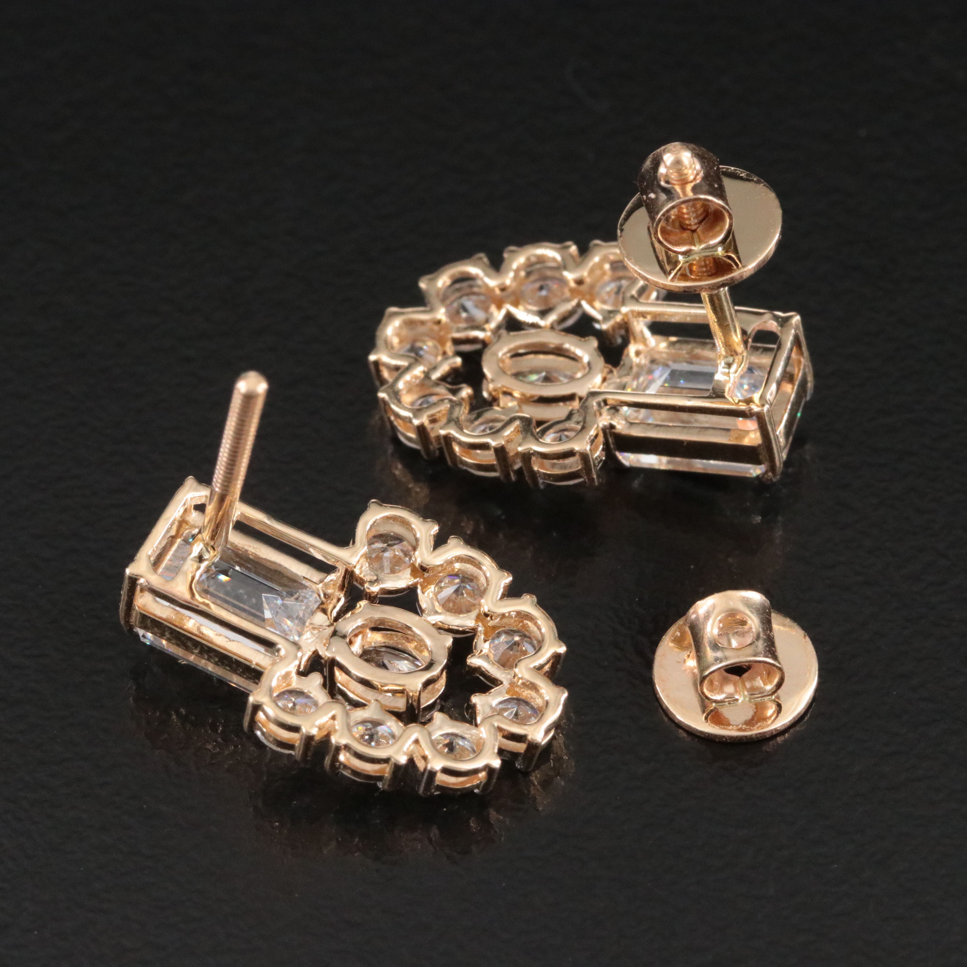 14K 3.86 CTW Lab Grown Diamond Earrings with IGI Reports