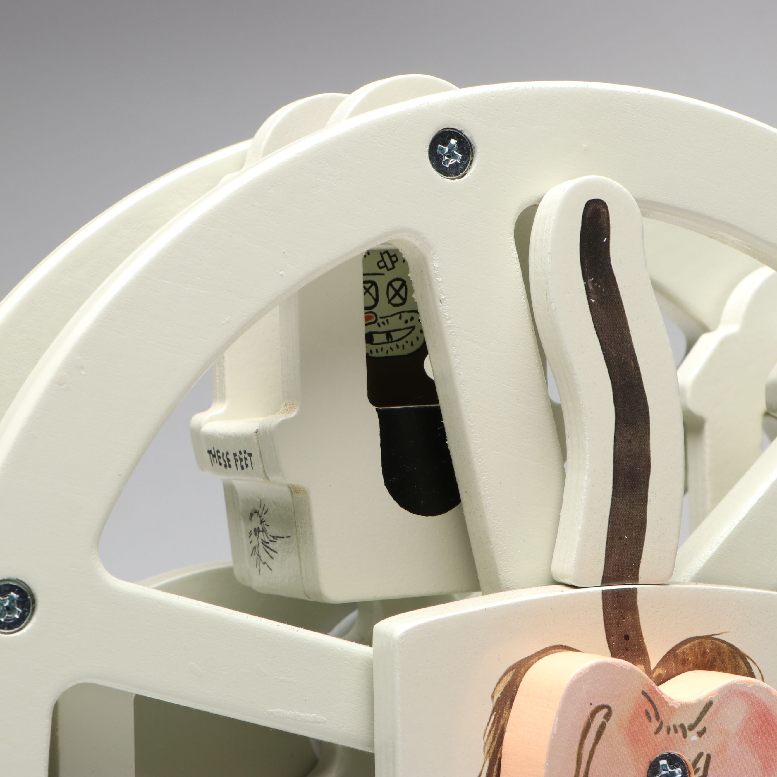 Luna Luna Painted Wood "Basquiat Ferris Wheel Toy," 21st Century