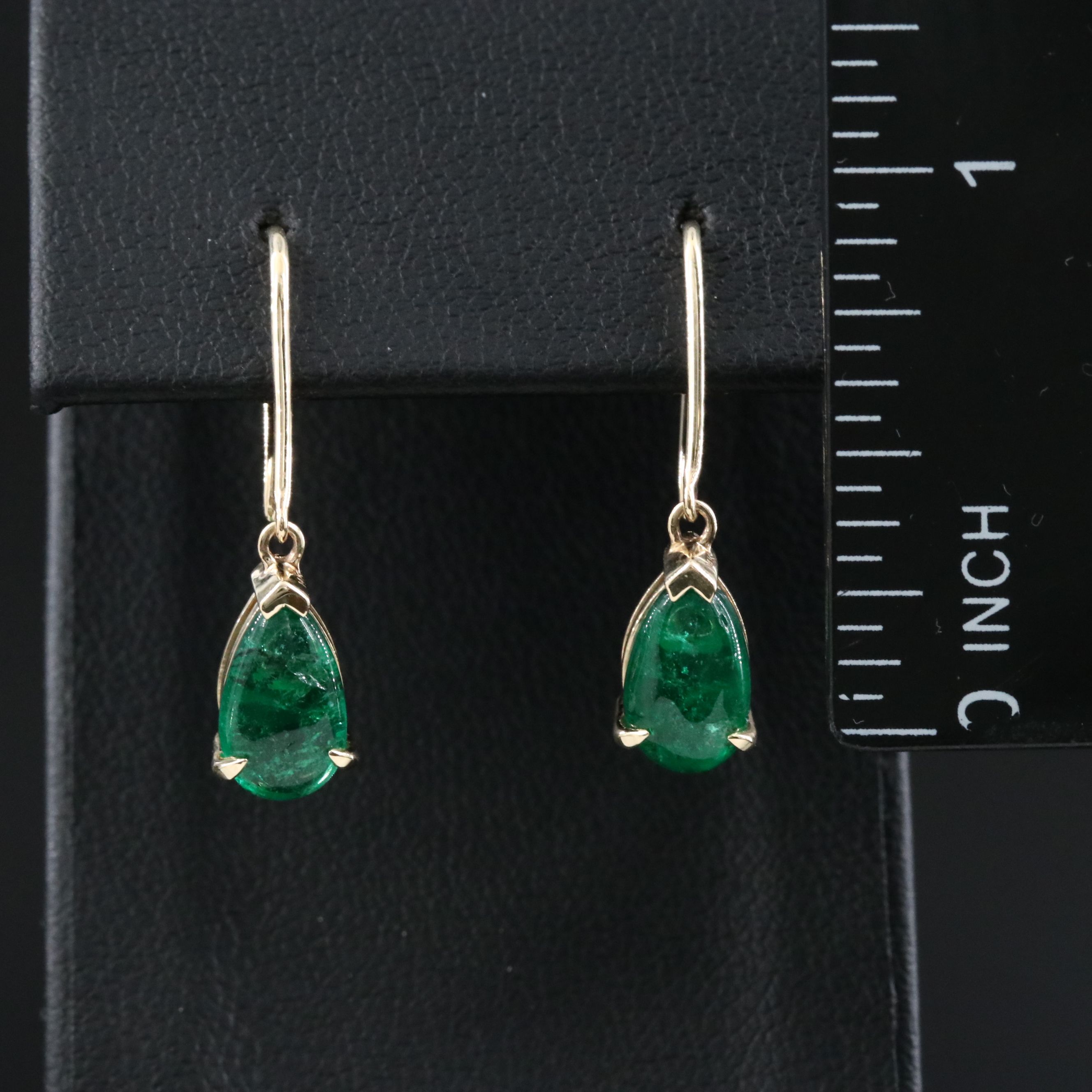 14K 3.02 CTW Emerald Earrings