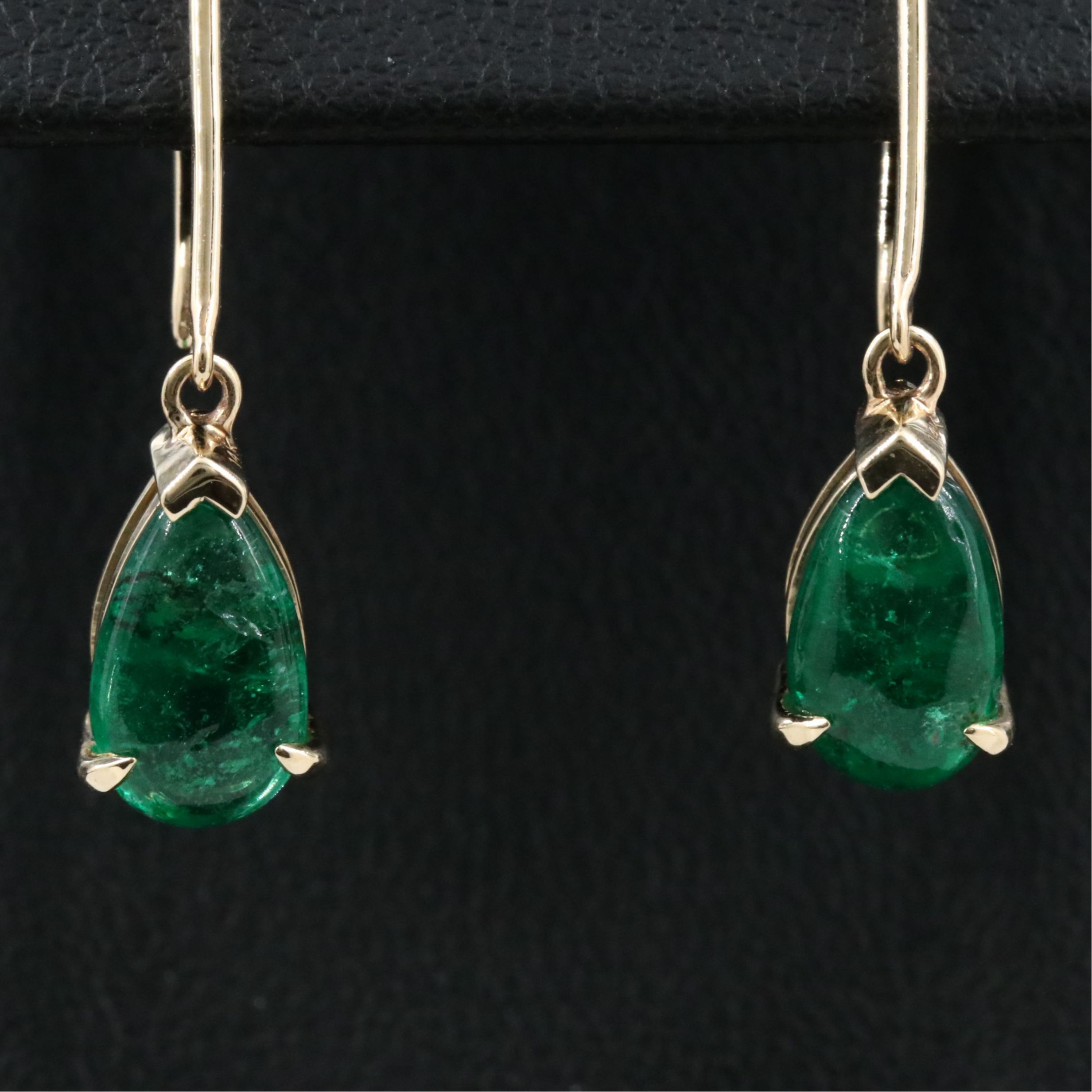 14K 3.02 CTW Emerald Earrings