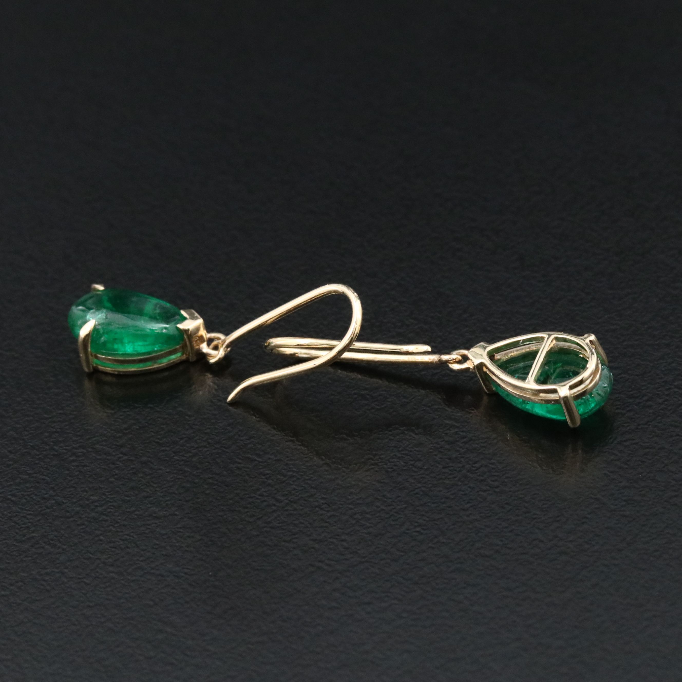 14K 3.02 CTW Emerald Earrings
