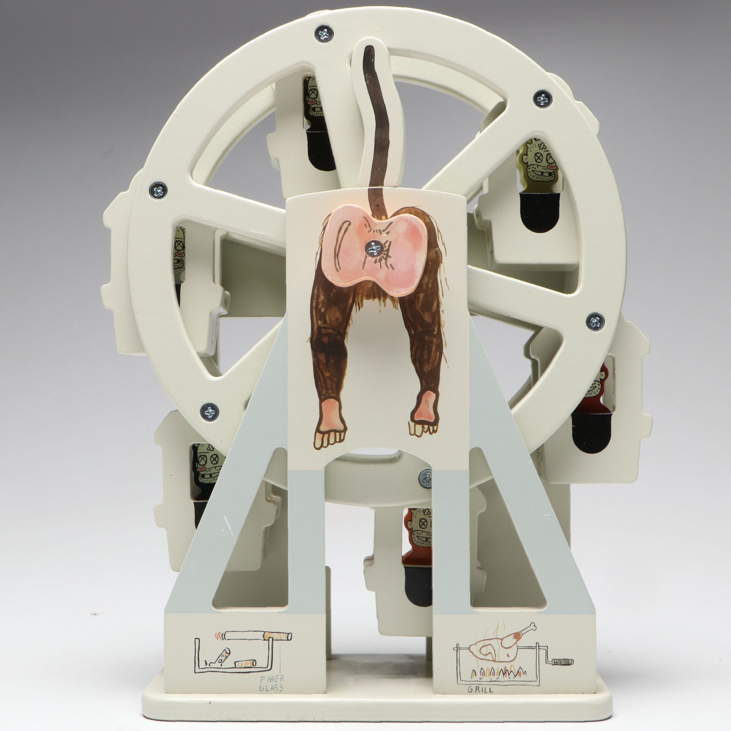 Luna Luna Painted Wood "Basquiat Ferris Wheel Toy," 21st Century