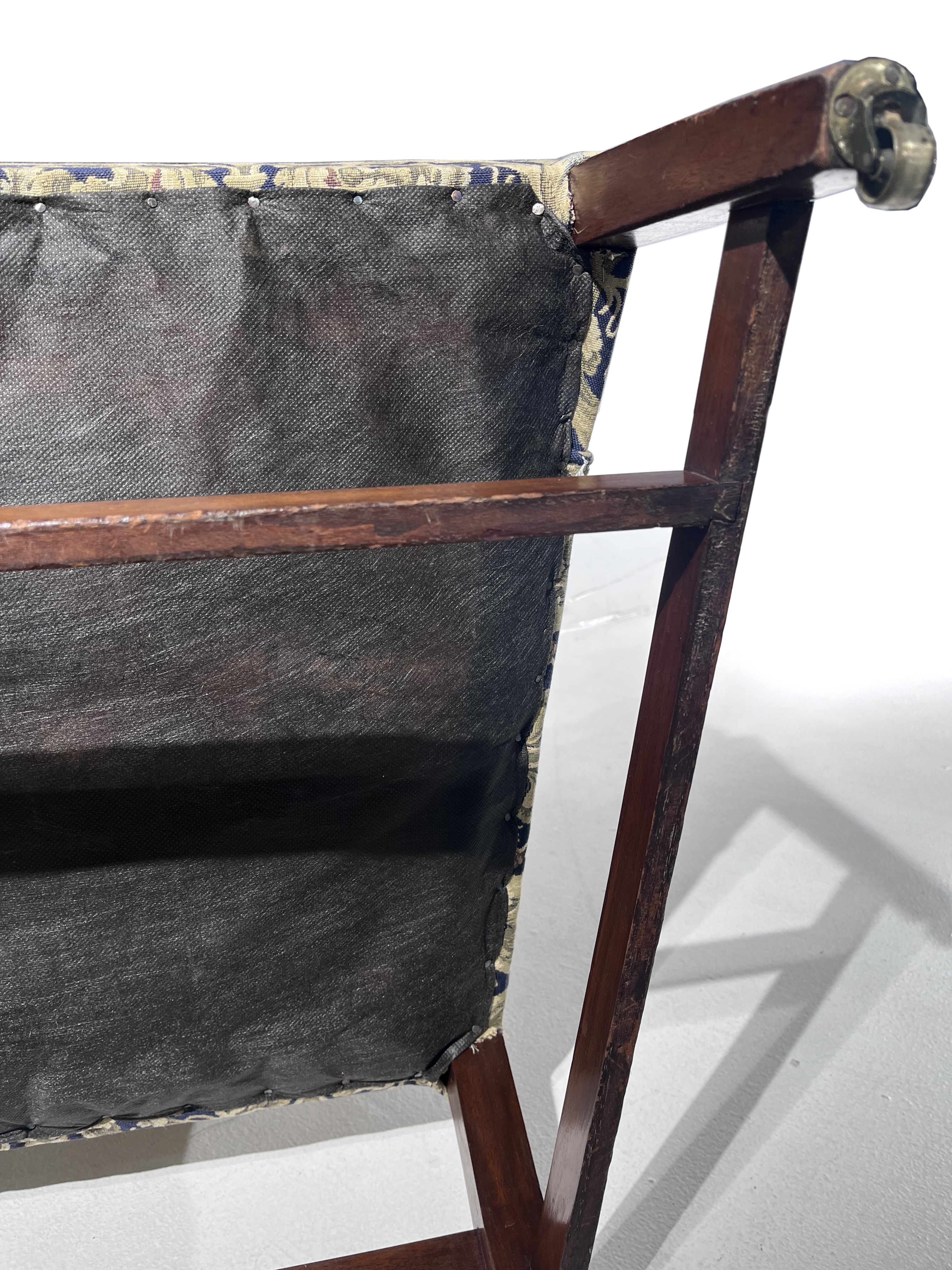 Chippendale Style Upholstered Wingback Armchair