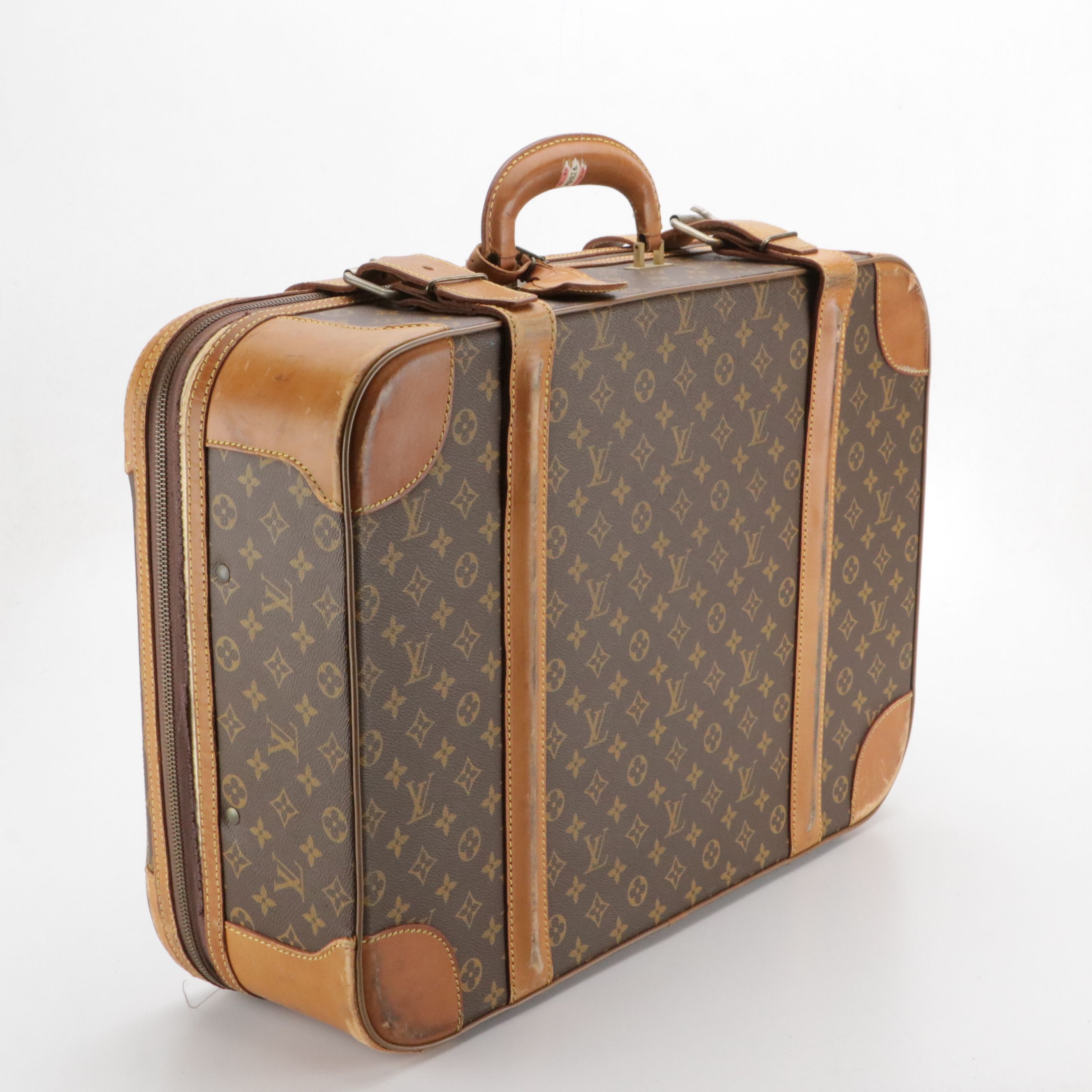 Louis Vuitton Stratos 60 Suitcase in Monogram Canvas and Leather