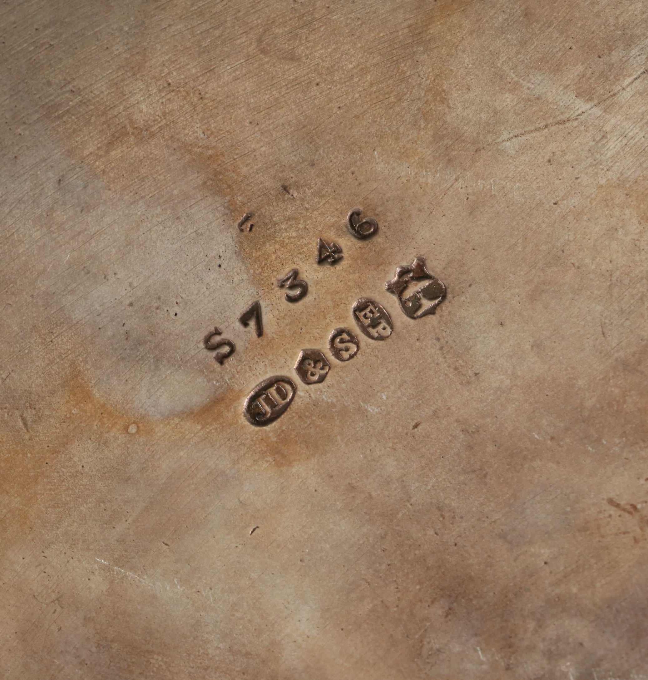 English Floral Etched Silver Plate Tea Caddy and Teapot with Creamer and Sugar