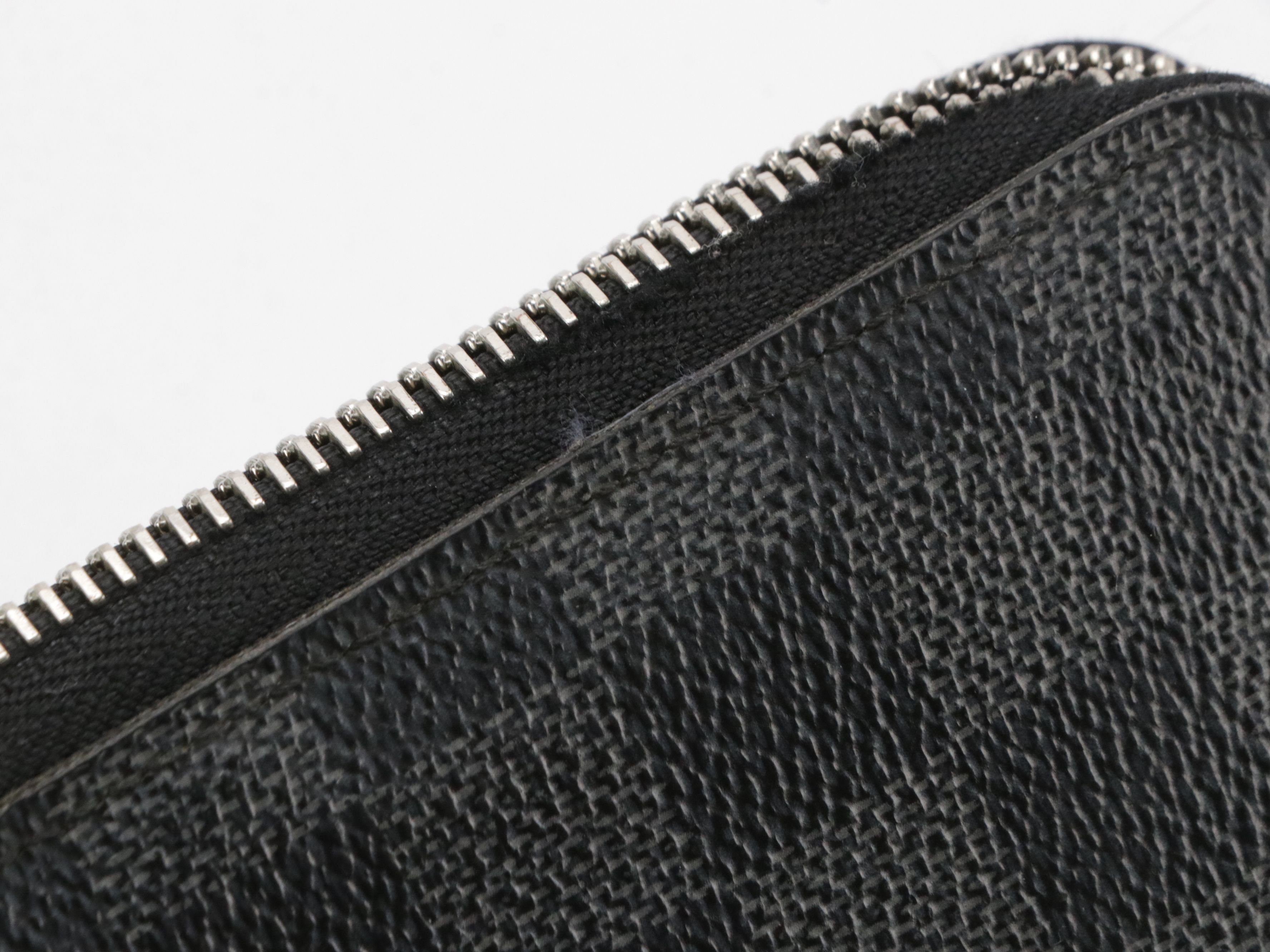 Louis Vuitton Zippy Wallet in Graphite Damier and Black Leather