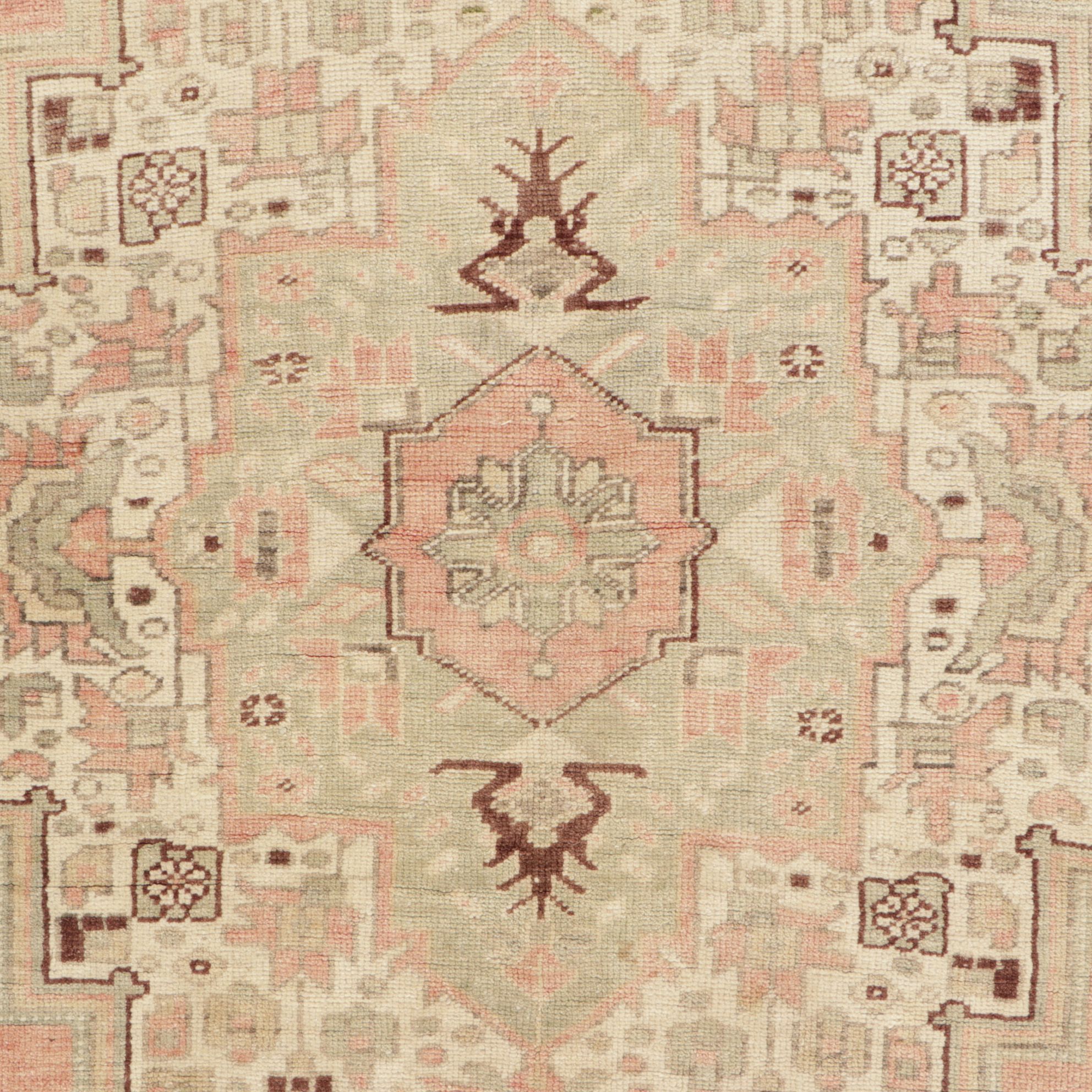 4'11 x 9'2 Hand-Knotted Turkish Oushak Area Rug