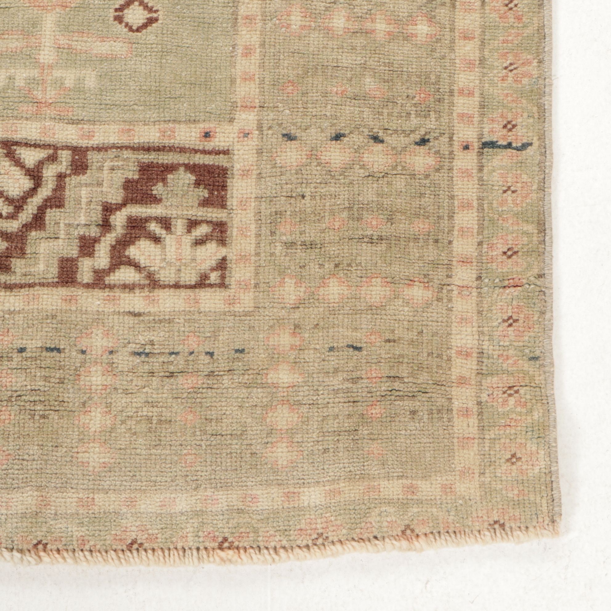 4'11 x 9'2 Hand-Knotted Turkish Oushak Area Rug