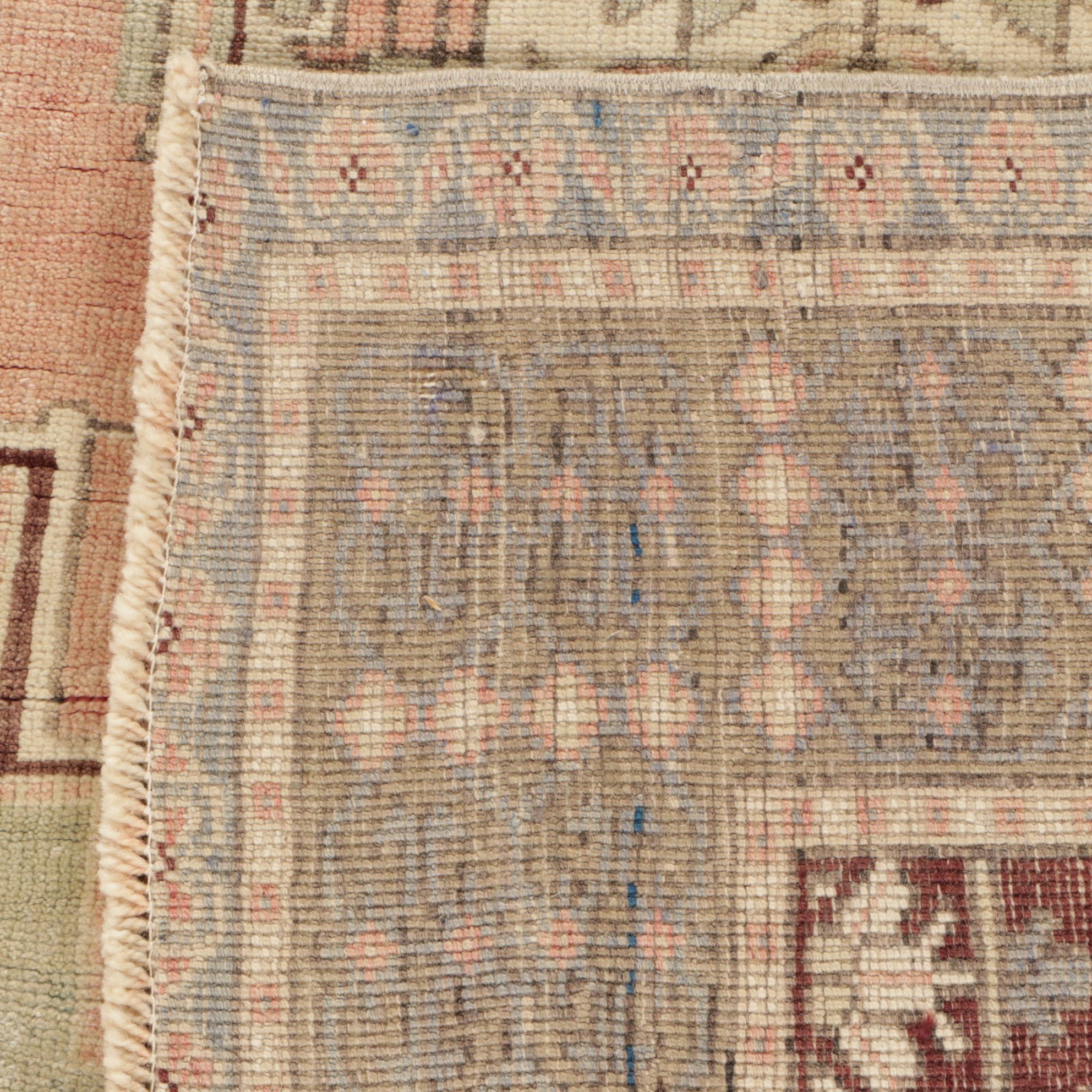 4'11 x 9'2 Hand-Knotted Turkish Oushak Area Rug