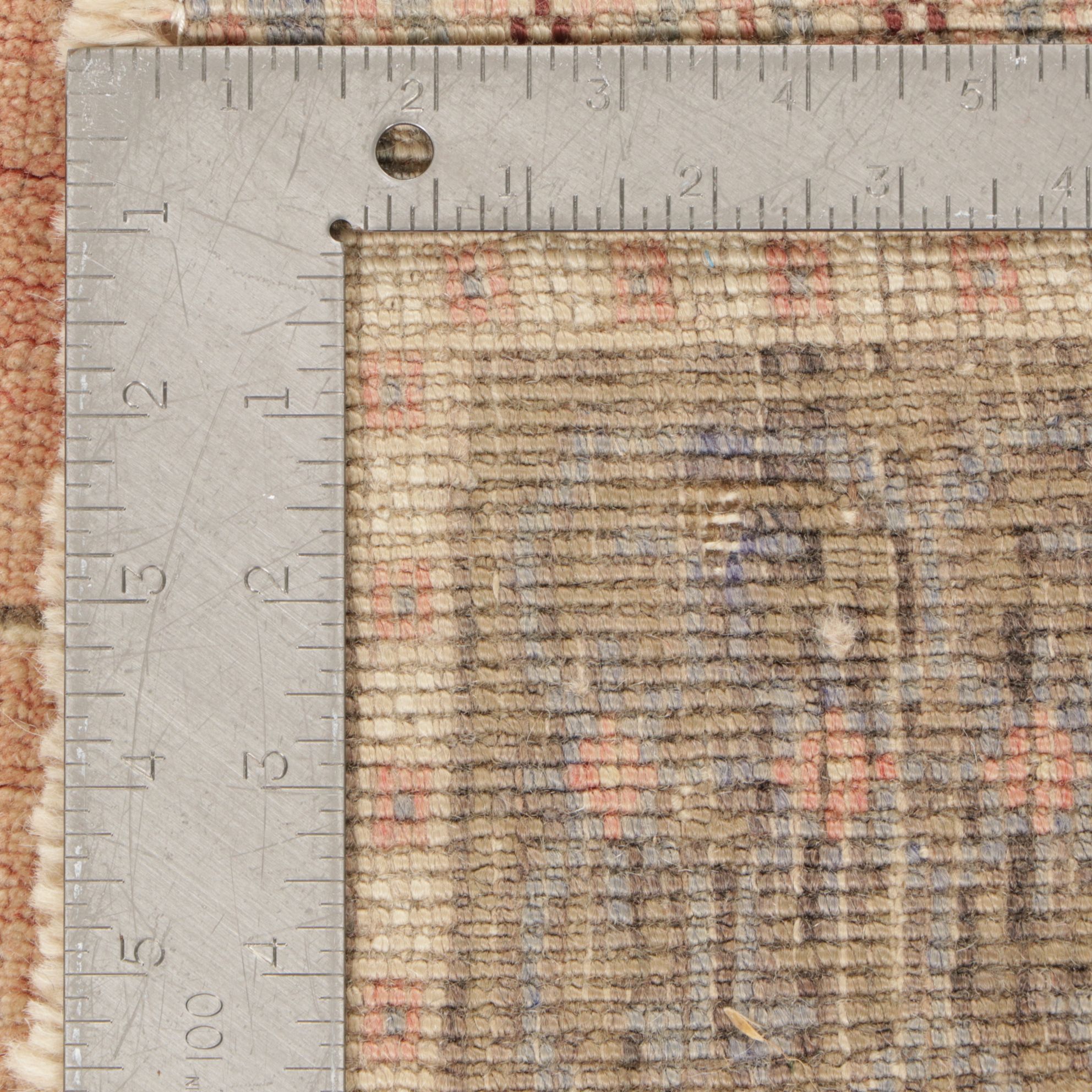 4'11 x 9'2 Hand-Knotted Turkish Oushak Area Rug