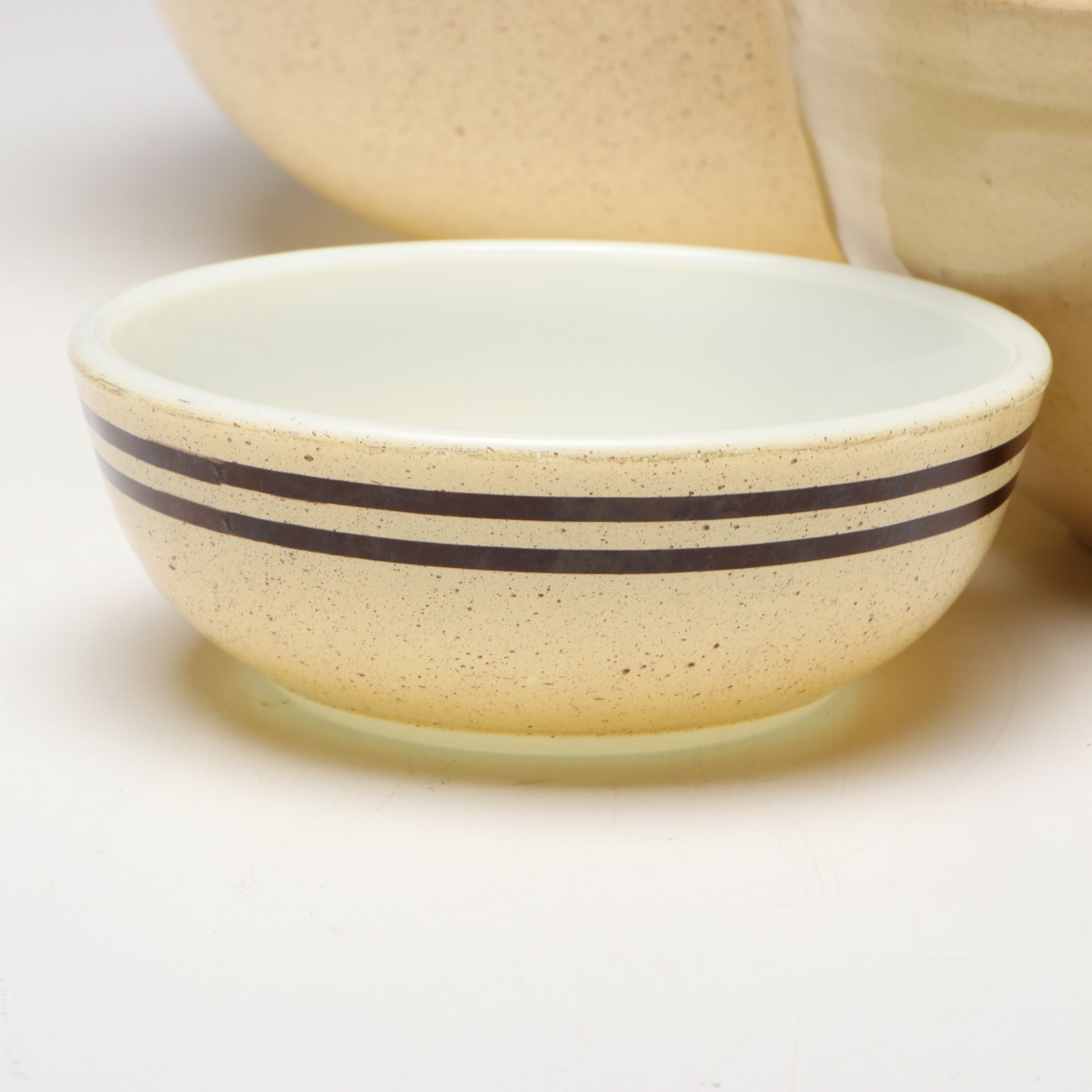 Pyrex and Yellow Ware Ceramic Bowls, Late 20th Century