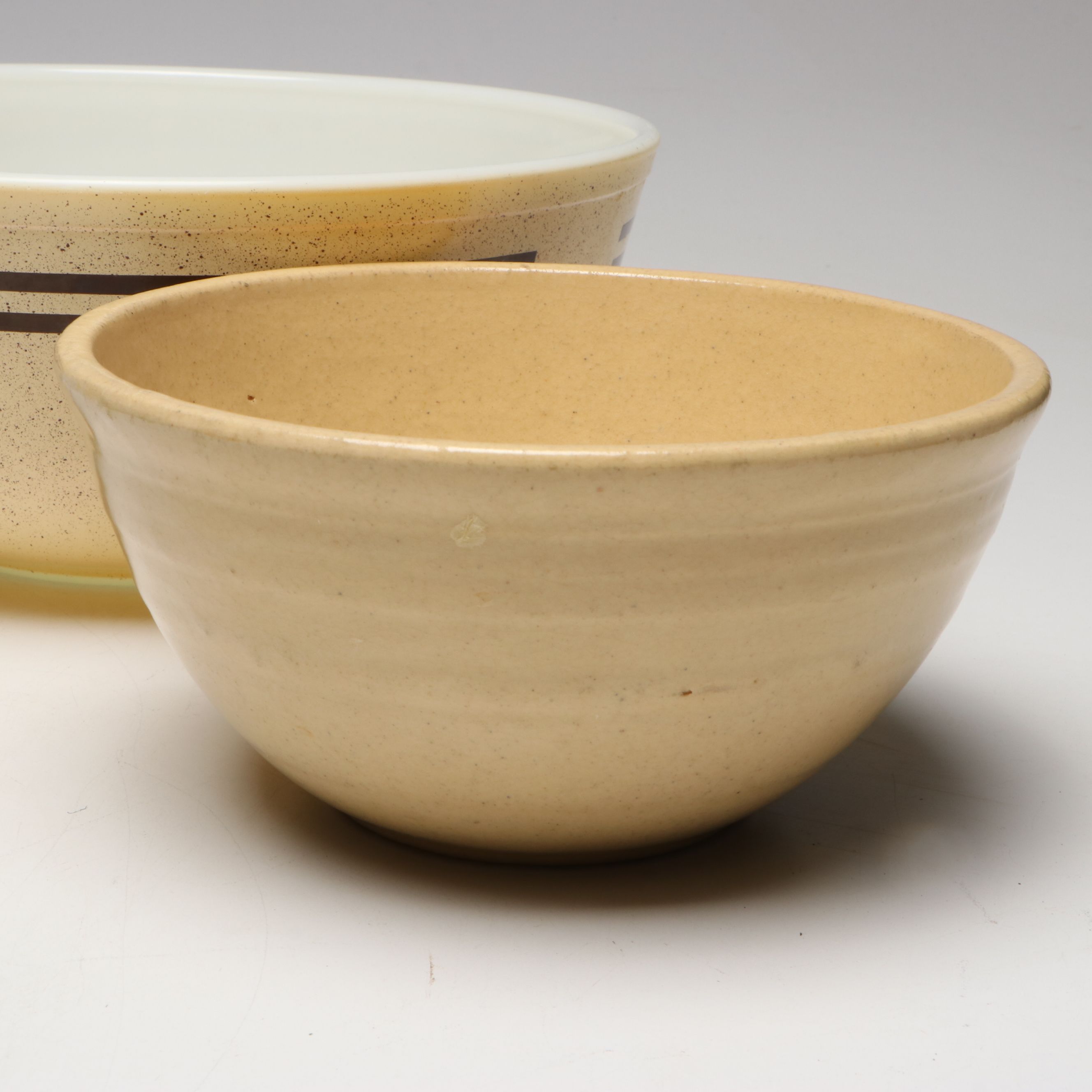 Pyrex and Yellow Ware Ceramic Bowls, Late 20th Century