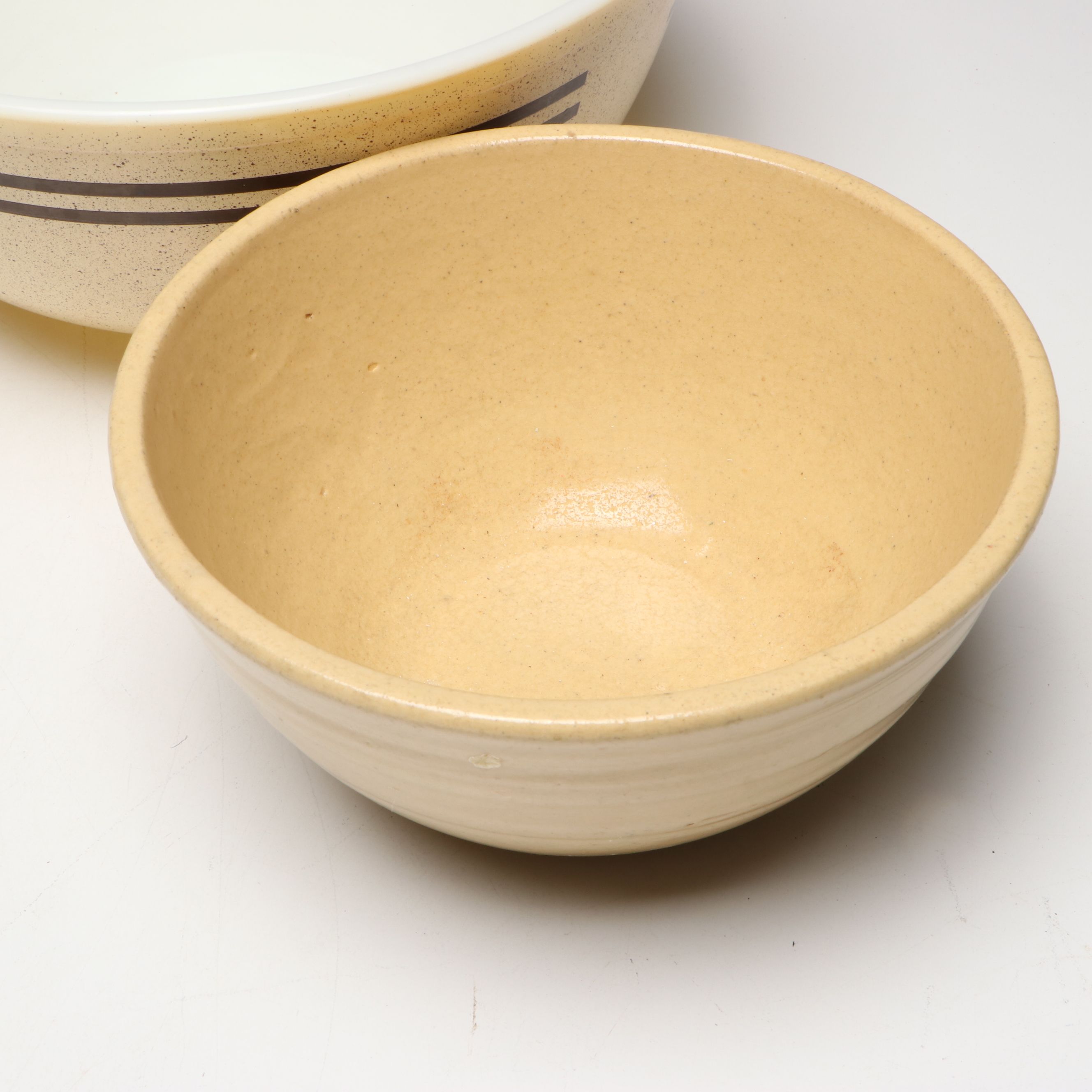 Pyrex and Yellow Ware Ceramic Bowls, Late 20th Century