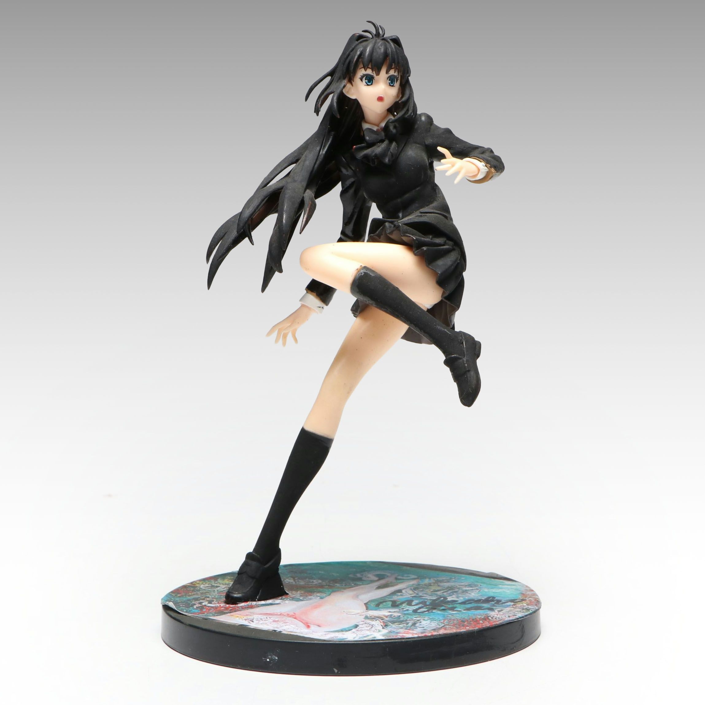 Hand-Painted Anime Figure on Custom Base, 21st Century