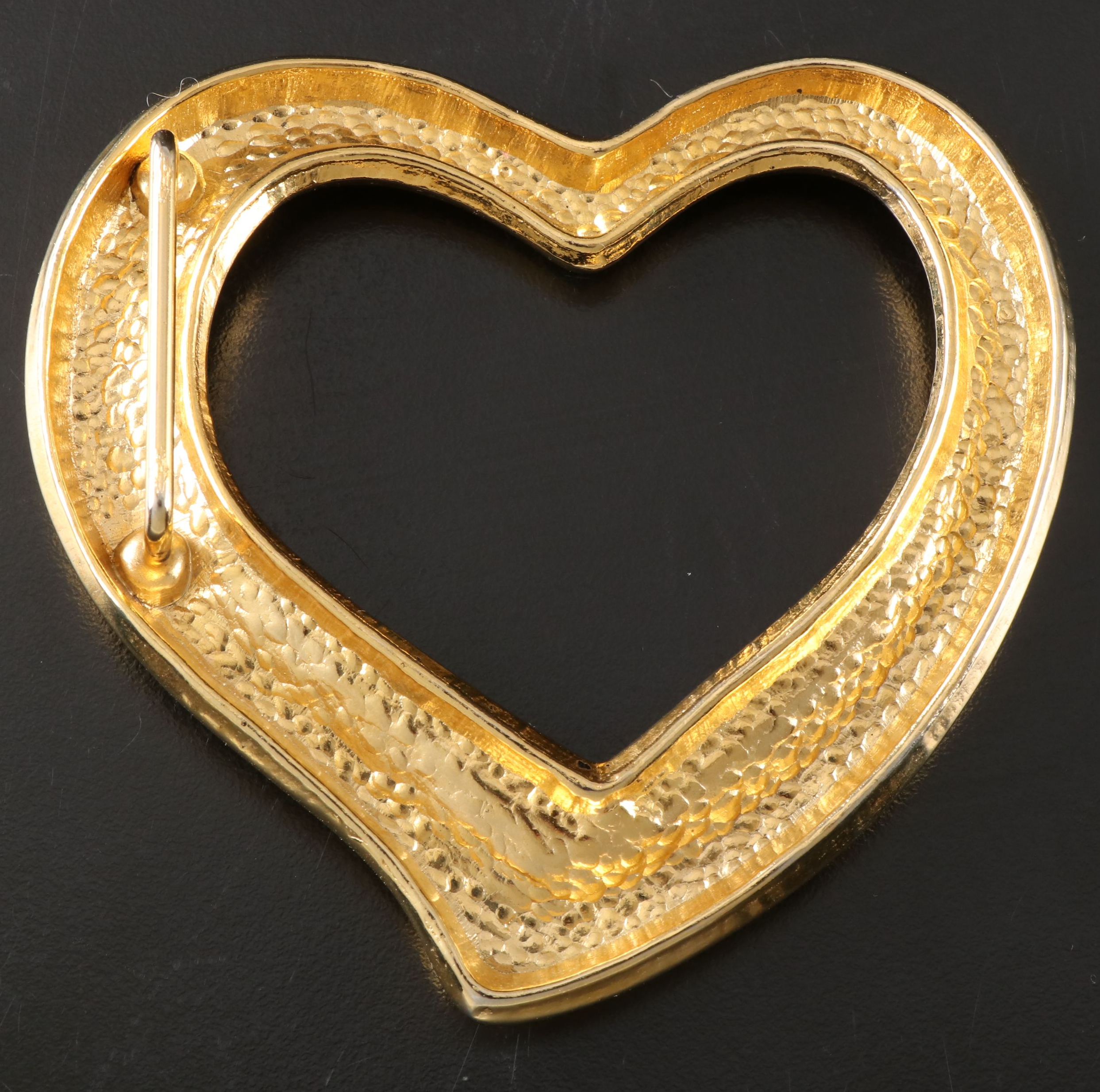 Heart-Shaped Brass Belt Buckle